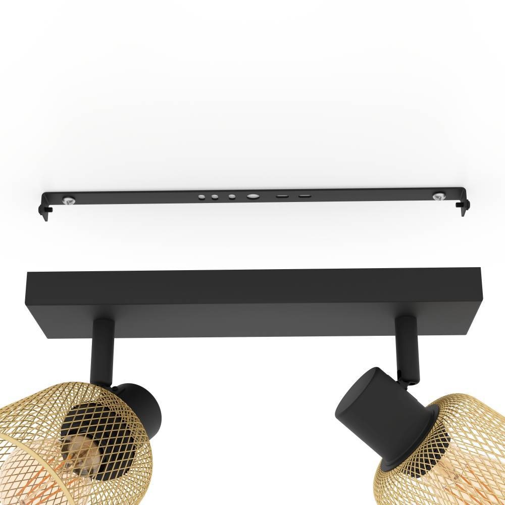 EGLO Deckenspot »COSLADA Deckenstrahler, Stahl, E27, Wohnzimmerlampe, Flurlampe, Lampe« E27 1 Stk. Spot, L32 x B8 x H17 cm, schwarz, 2X40W exkl.