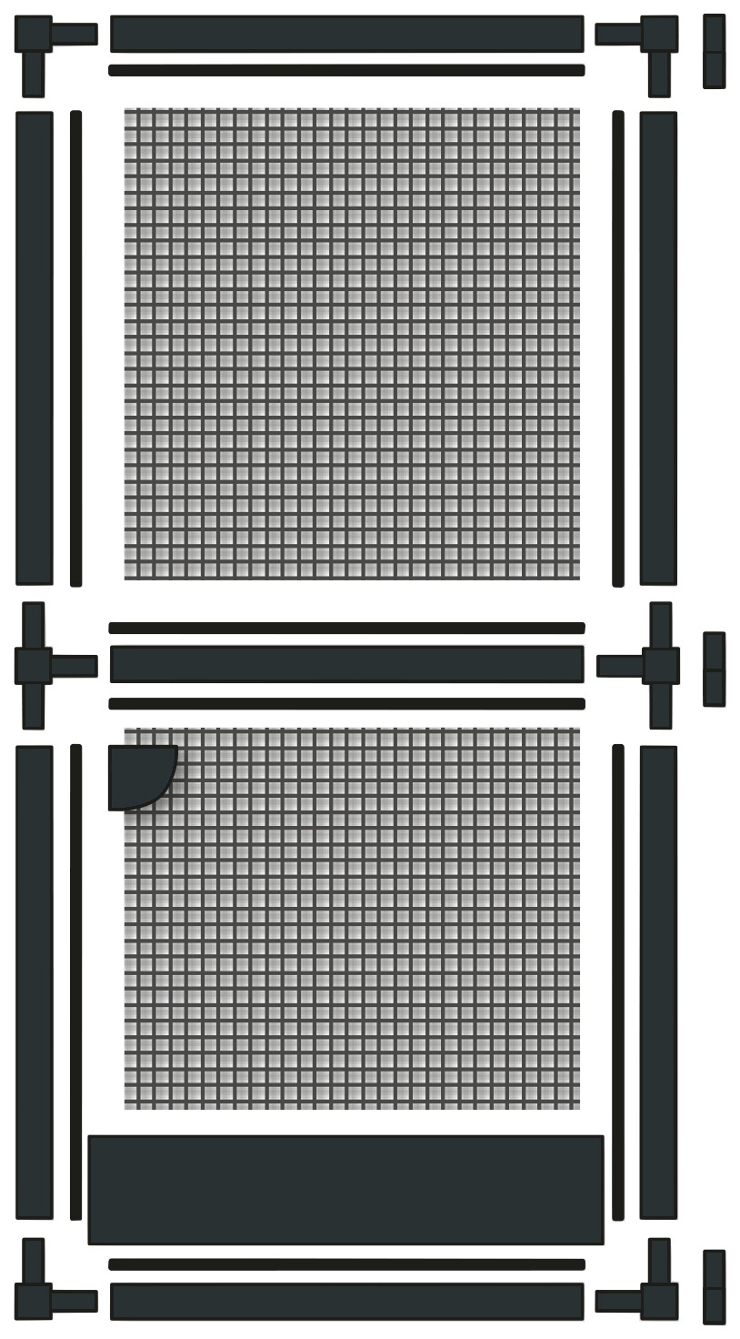 SCHELLENBERG Insektenschutz-Tür »Premium, Fliegengitter für Balkontüren und Terrassentüren«, mit Aluminiumrahmen, 120 x 240 cm, anthrazit und weiß