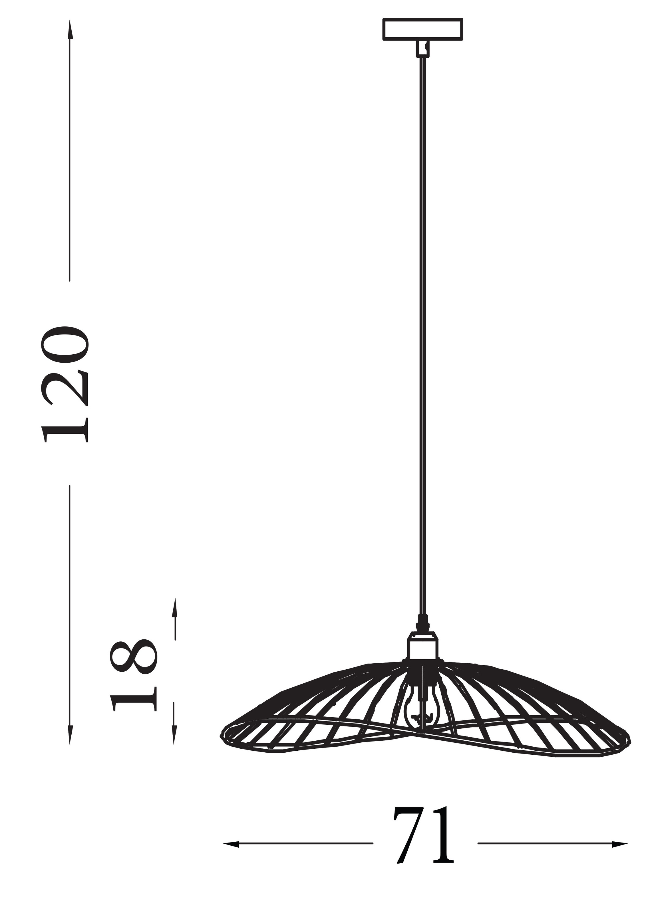 Searchlight Deckenleuchte »Wellenanhänger Konvertibel - Metall« E27 1 Stk.