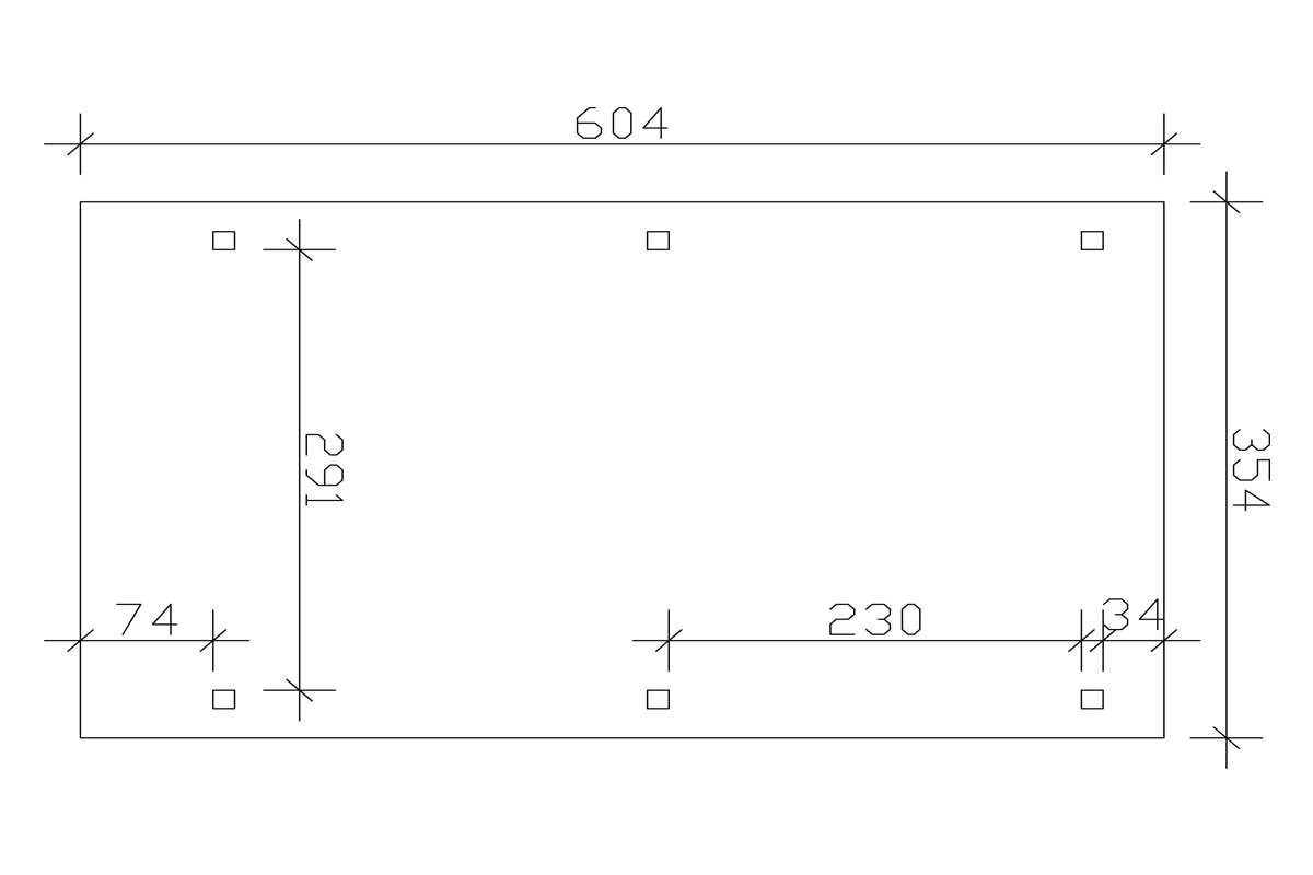 Skanholz Einzelcarport »Emsland«, Leimholz-Nordisches Fichtenholz, 291 cm, natur