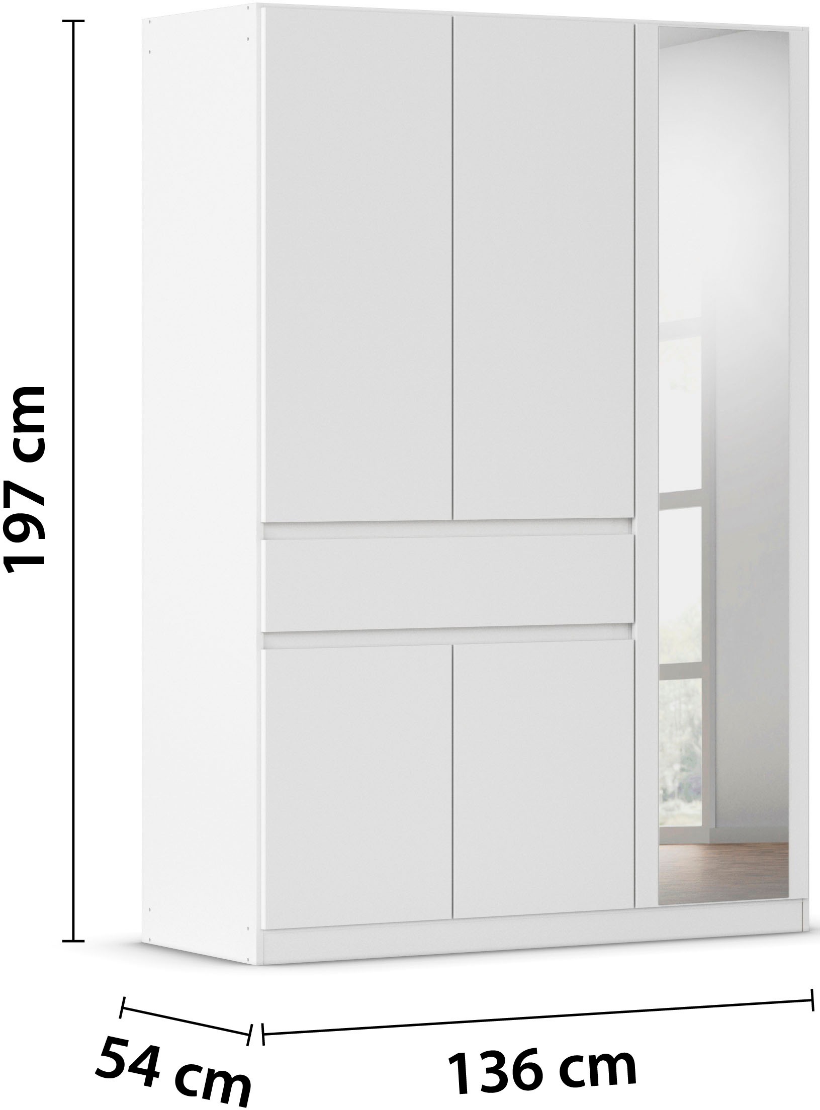 rauch Kleiderschrank »Tübingen« mit Spiegel