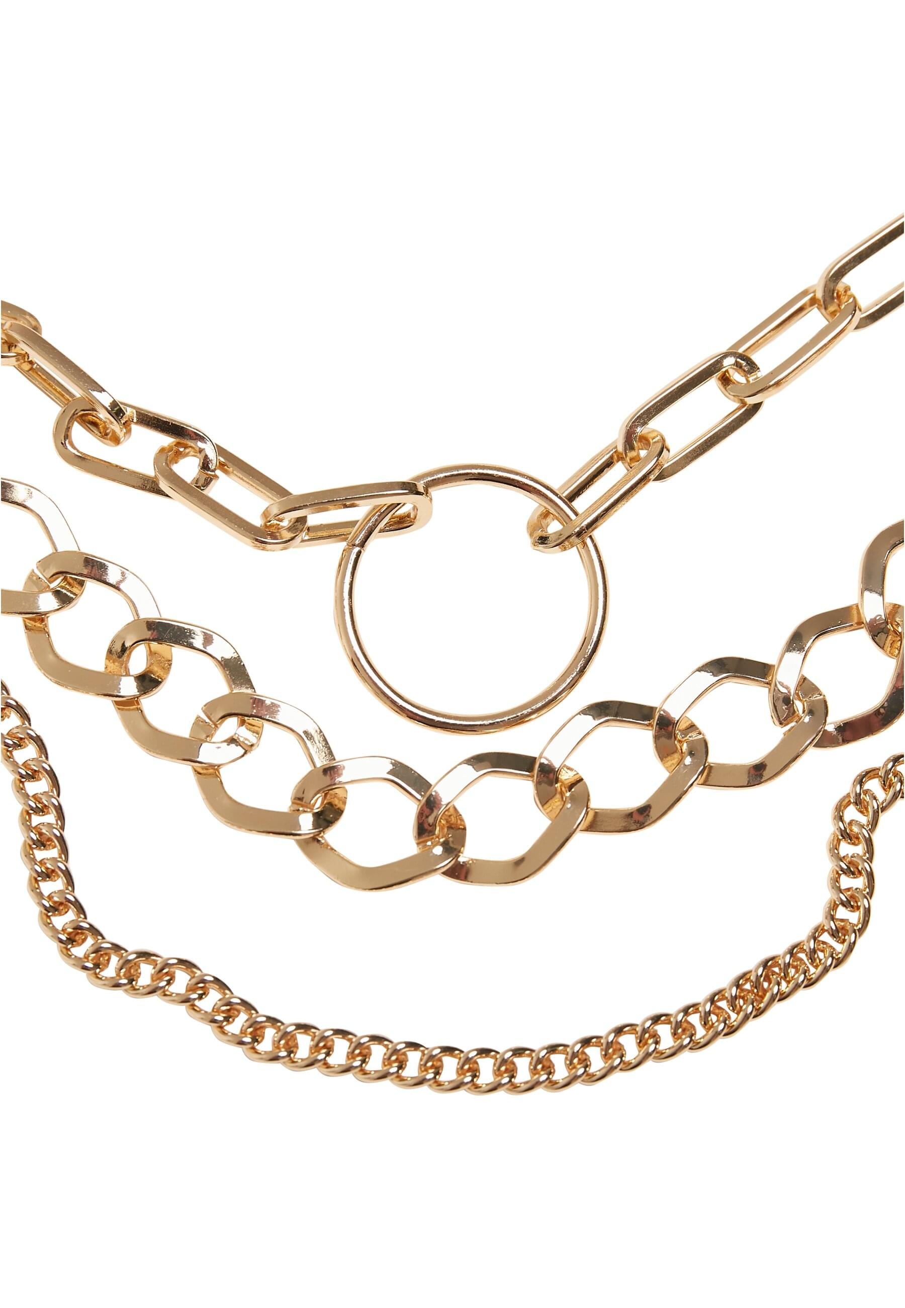 URBAN CLASSICS Edelstahlkette »Urban Classics Unisex Ring Layering Necklace«