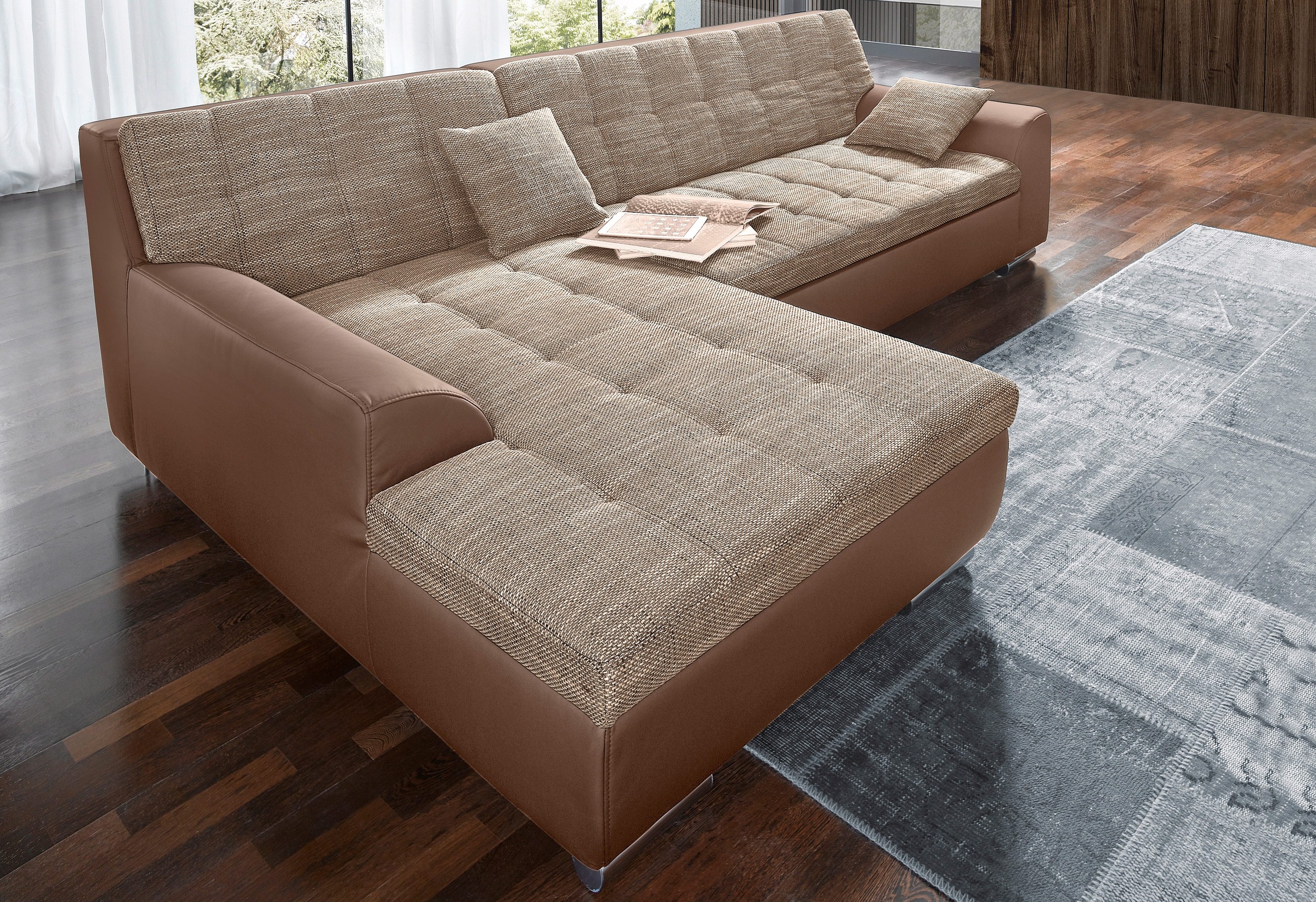 DOMO collection Ecksofa »Treviso viele Bezüge, auch in Cord, L-Form, B/T/H: günstig online kaufen