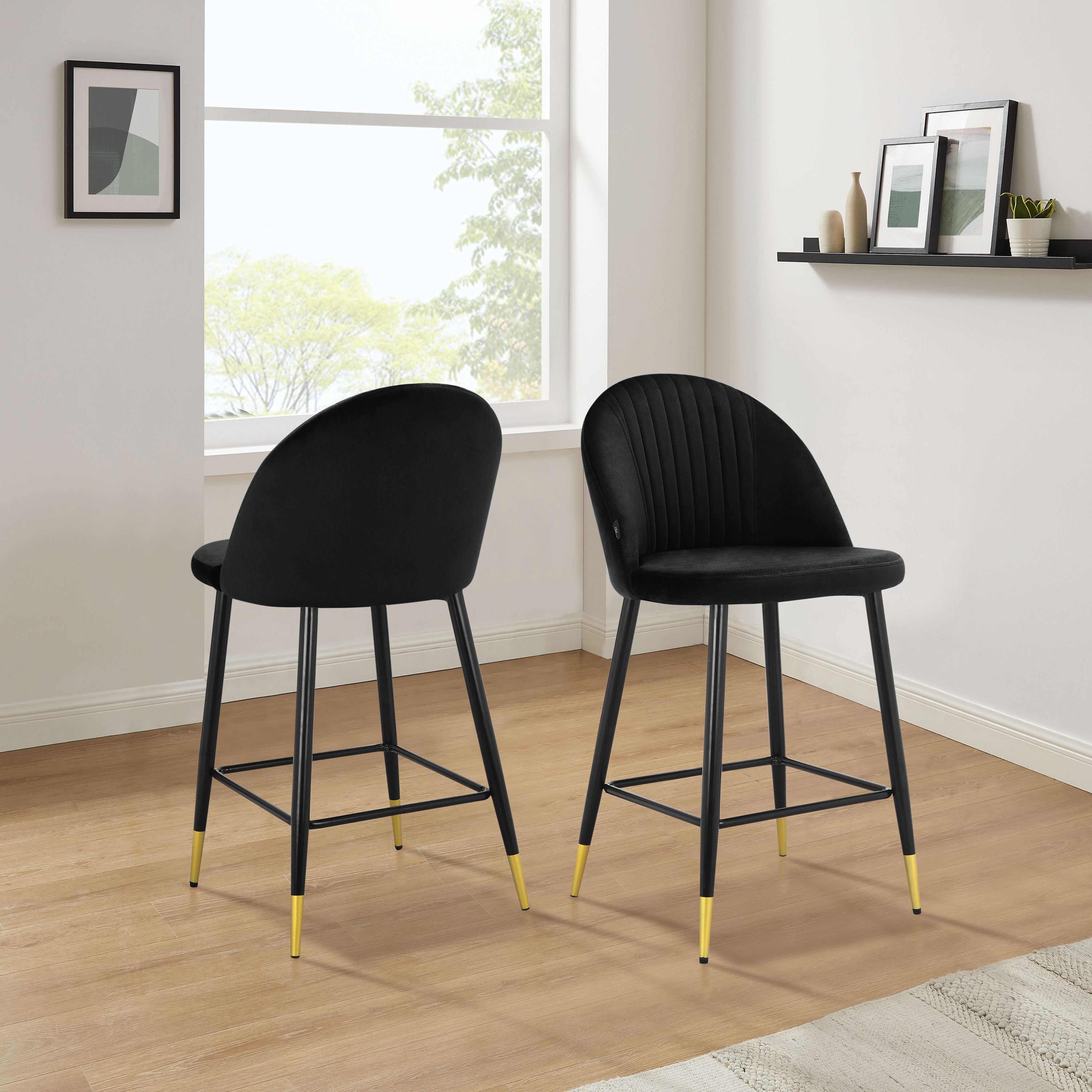 Leonique Bistrostuhl »Embrosse« () 2 Stk. Samtvelours mit Sitz und Rücken g günstig online kaufen