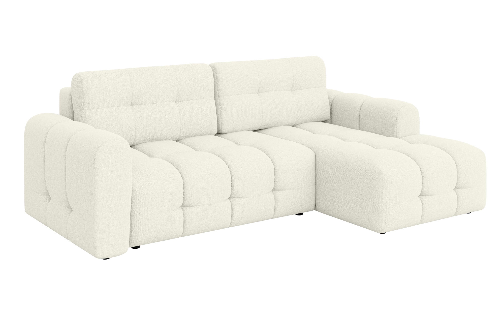 INOSIGN Ecksofa »Manilla, wahlweise mit Bettfunktion, B/T/H 265/170/91 cm«, L-Form mit Recamiere rechts/links bestellbar, Wellenunterfederung