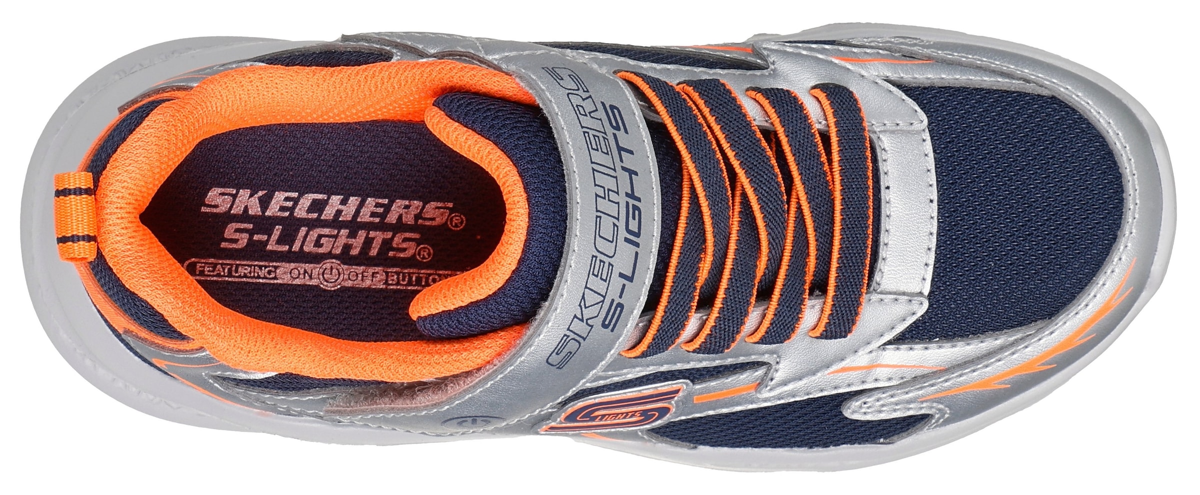 Skechers Sneaker »SKECHERS METEOR-LIGHTS«, Klettschuh mit Blinkfunktion, Größenschablone zum Download