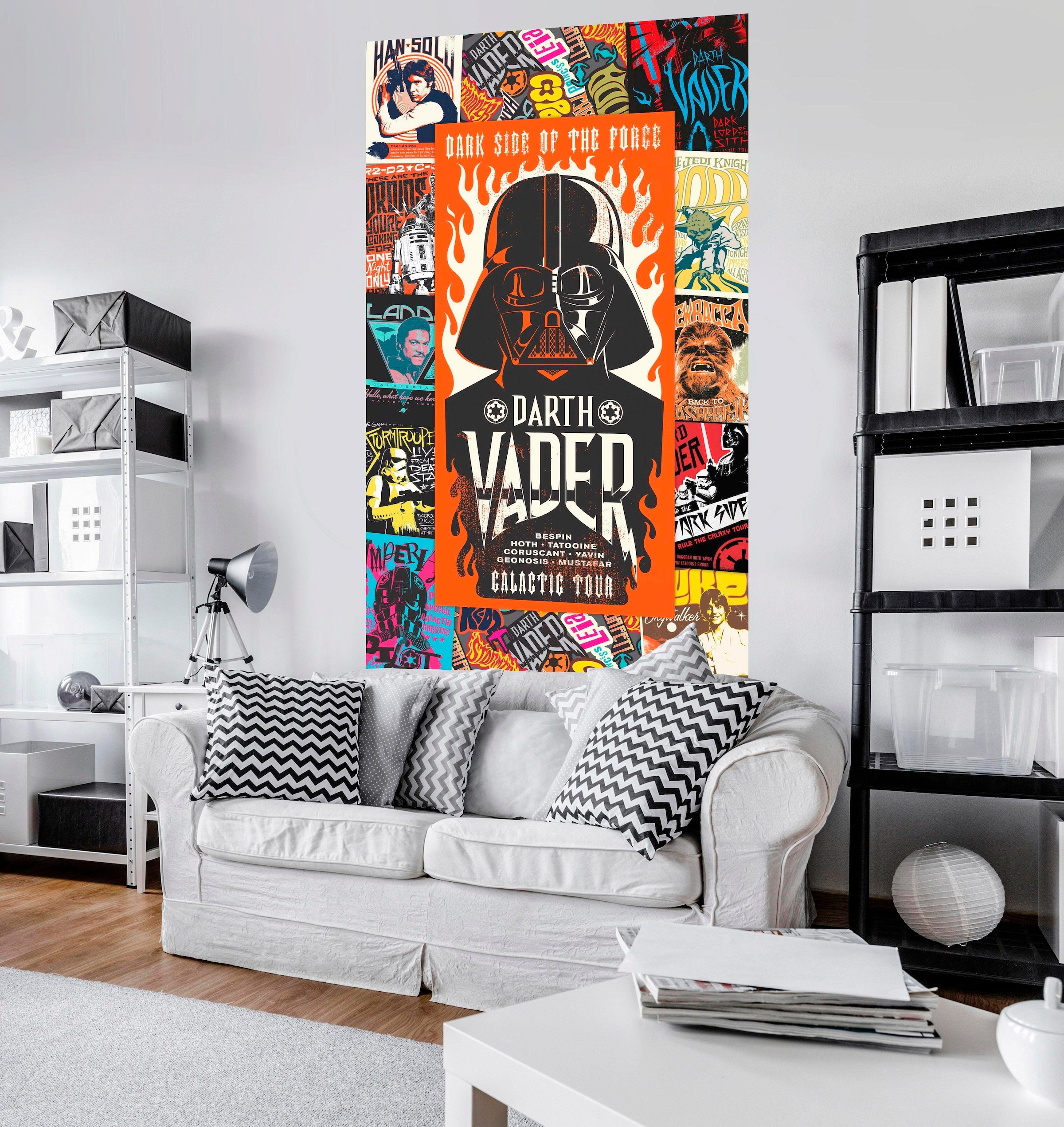 Komar Vliestapete »Digitaldruck Vlies - Star Wars Rock on Posters - Größe 120 x 200 cm«, bedruckt, Kinderzimmer