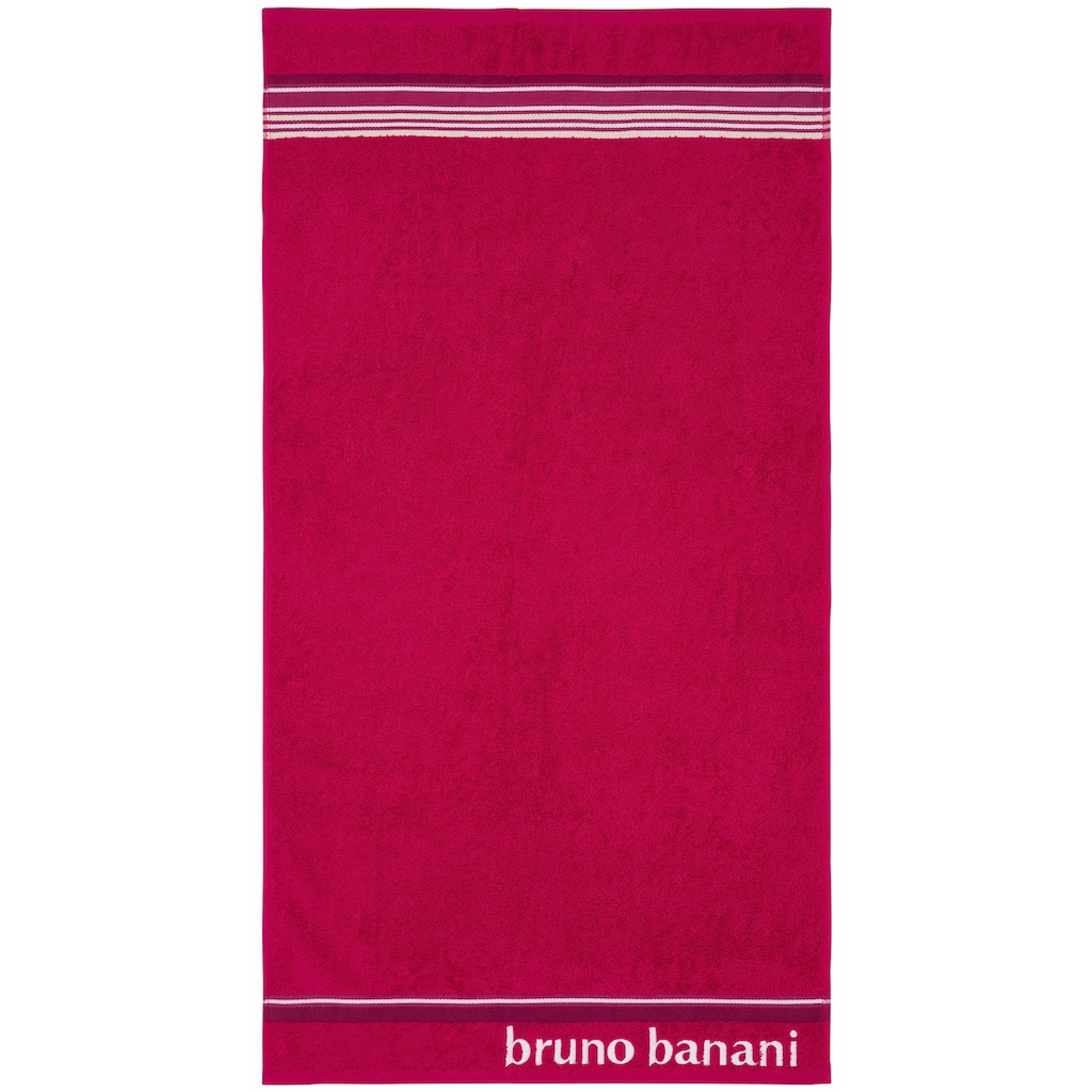 Bruno Banani Handtuch Set »Maja«, Set, 7 tlg., Walkfrottee, mit Bordüre und Markenlogo, 7 teiliges Handtücher Set, 100% Baumwolle