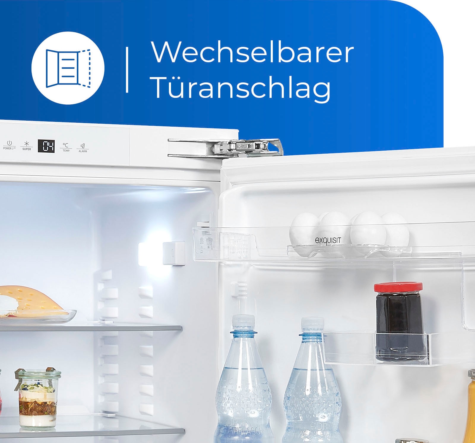 exquisit Einbaukühlschrank »UKS140-V-FE-010D«, UKS140-V-FE-010D, 81,8 cm hoch, 59,5 cm breit