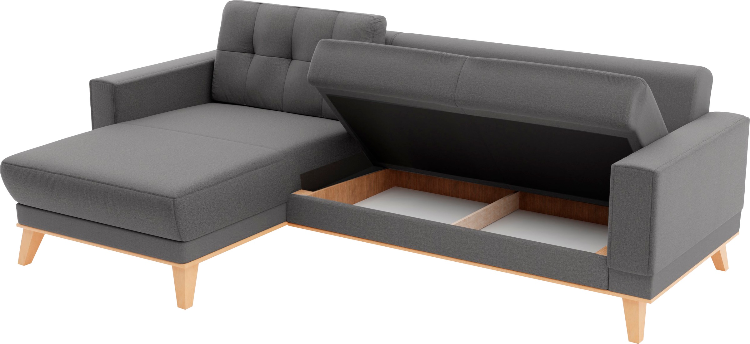 sit&more Ecksofa »Lavida L-Form«, wahlweise mit Kippfunktion und Bettkasten