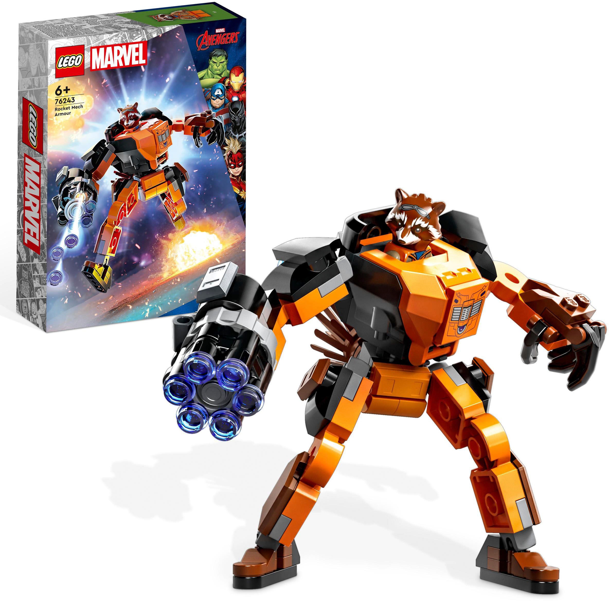 Konstruktionsspielsteine »Rocket Mech (76243), LEGO® Marvel«, (98 St.), Made in Europe