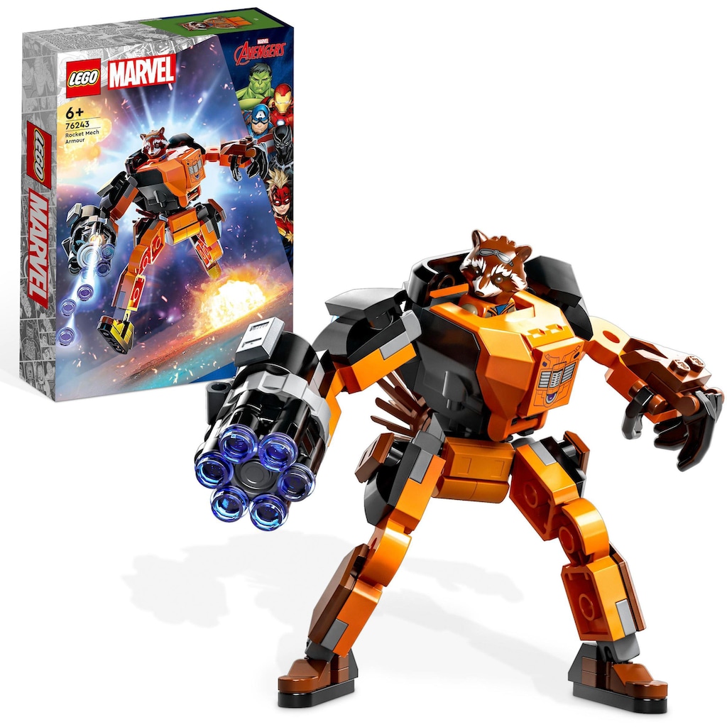 LEGO® Konstruktionsspielsteine »Rocket Mech (76243), LEGO® Marvel«, (98 St.), Made in Europe