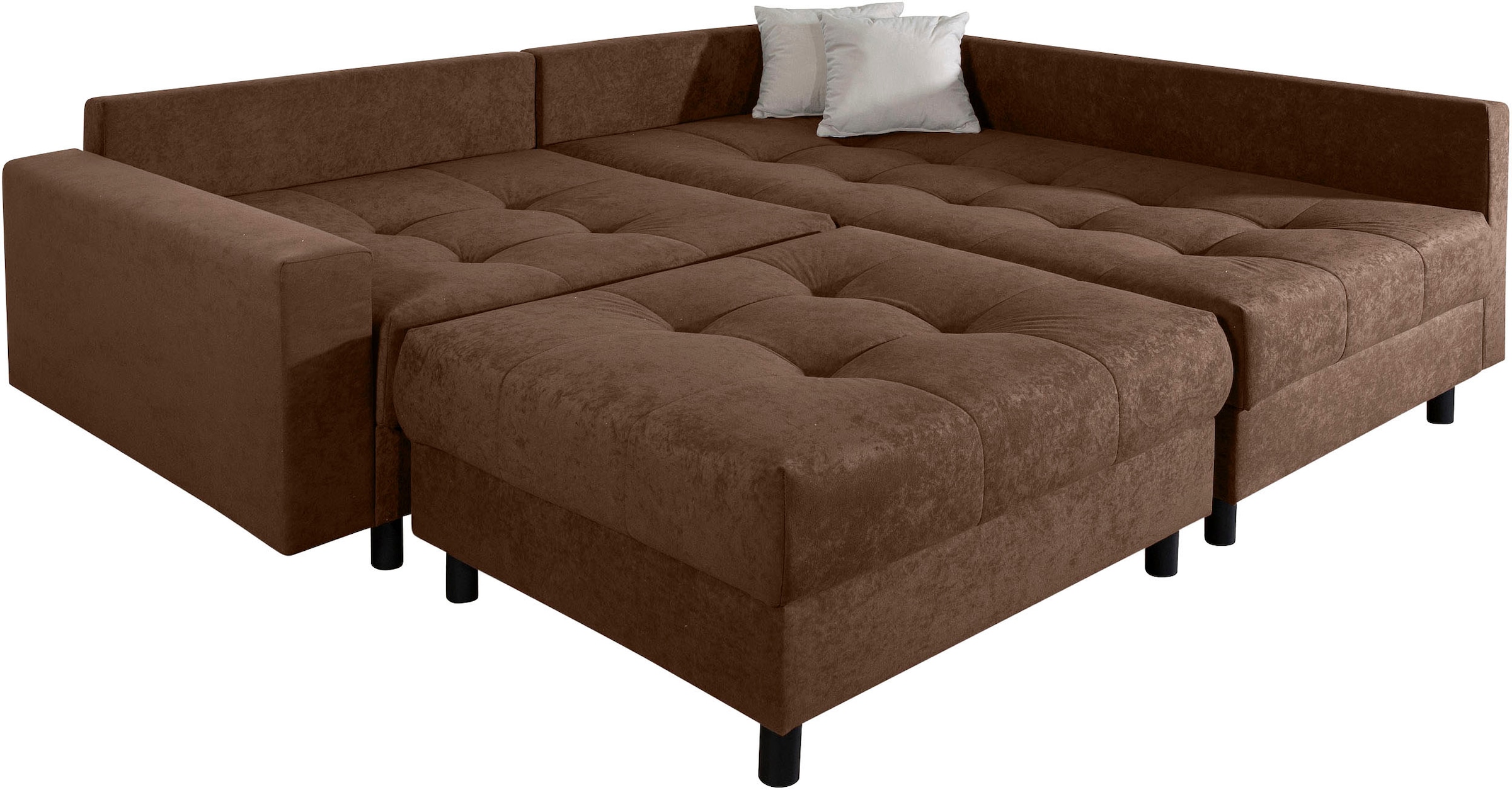 Home affaire Ecksofa »Toni L-Form«, Ottomane beidseitig montierbar, Federkern-Polsterung