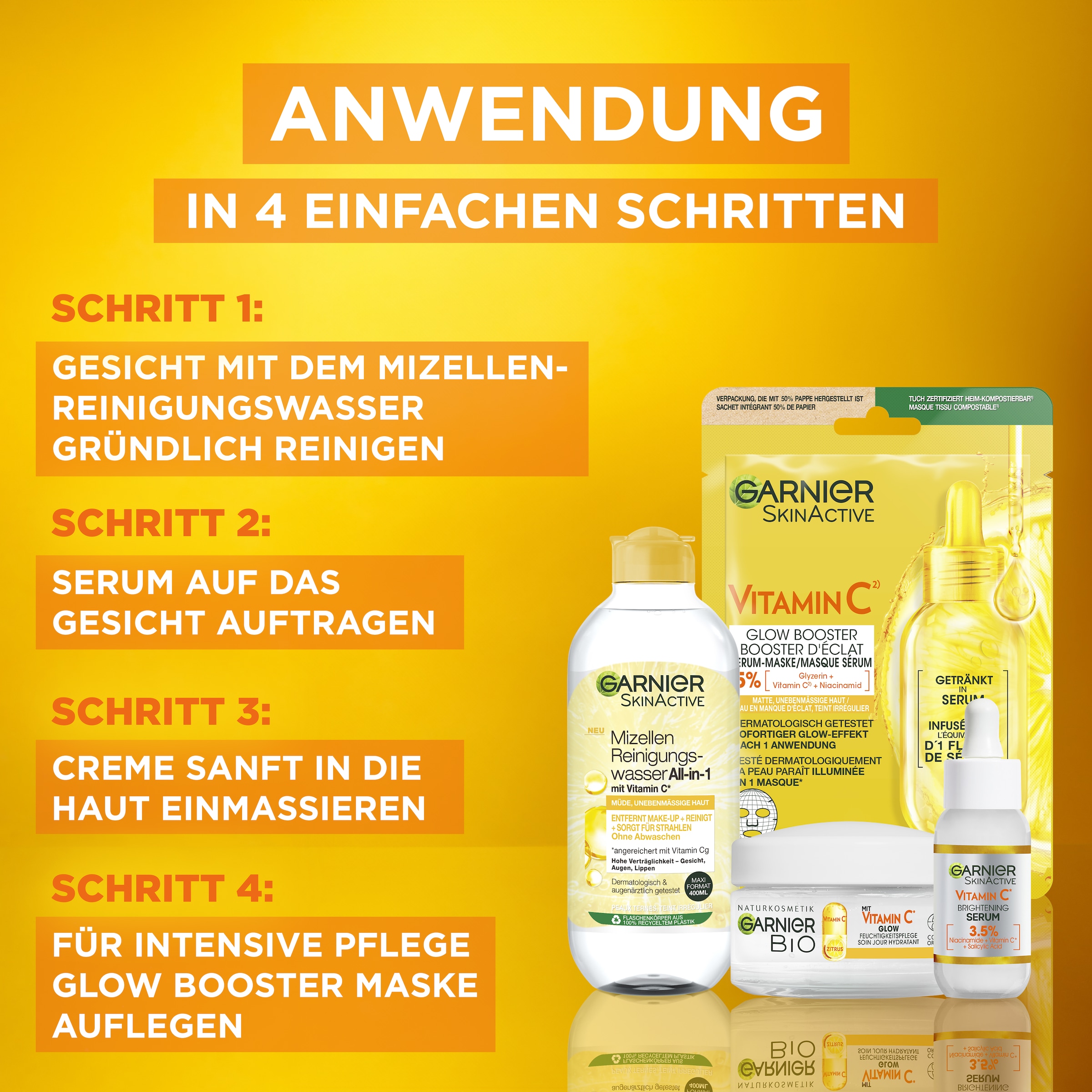 GARNIER Pflege-Set »GESCHENKSET VITAMIN C« für das Gesicht, mit Vitamin C