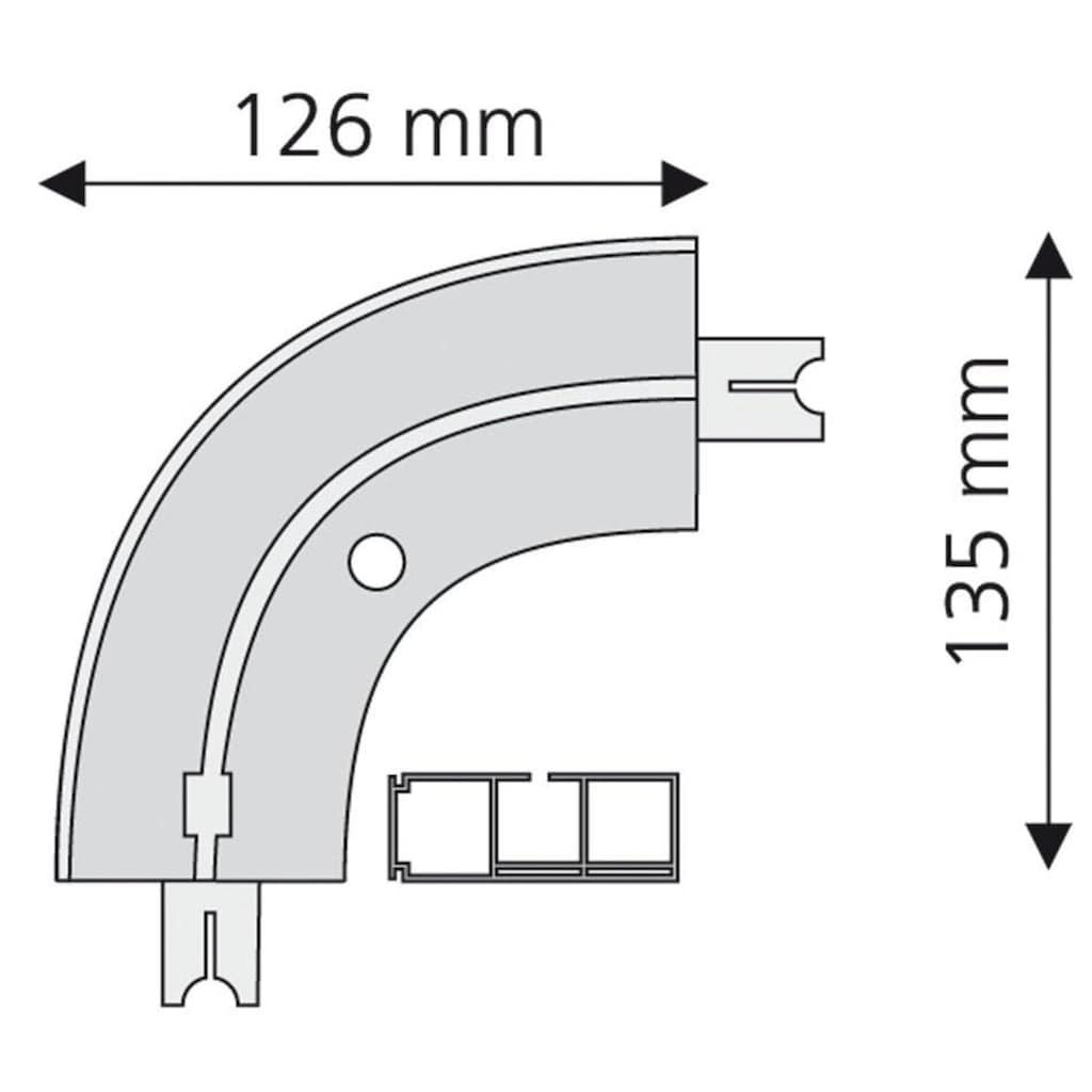 Liedeco Erker-Außenbogen, 1 läufig-läufig, Fixmaß