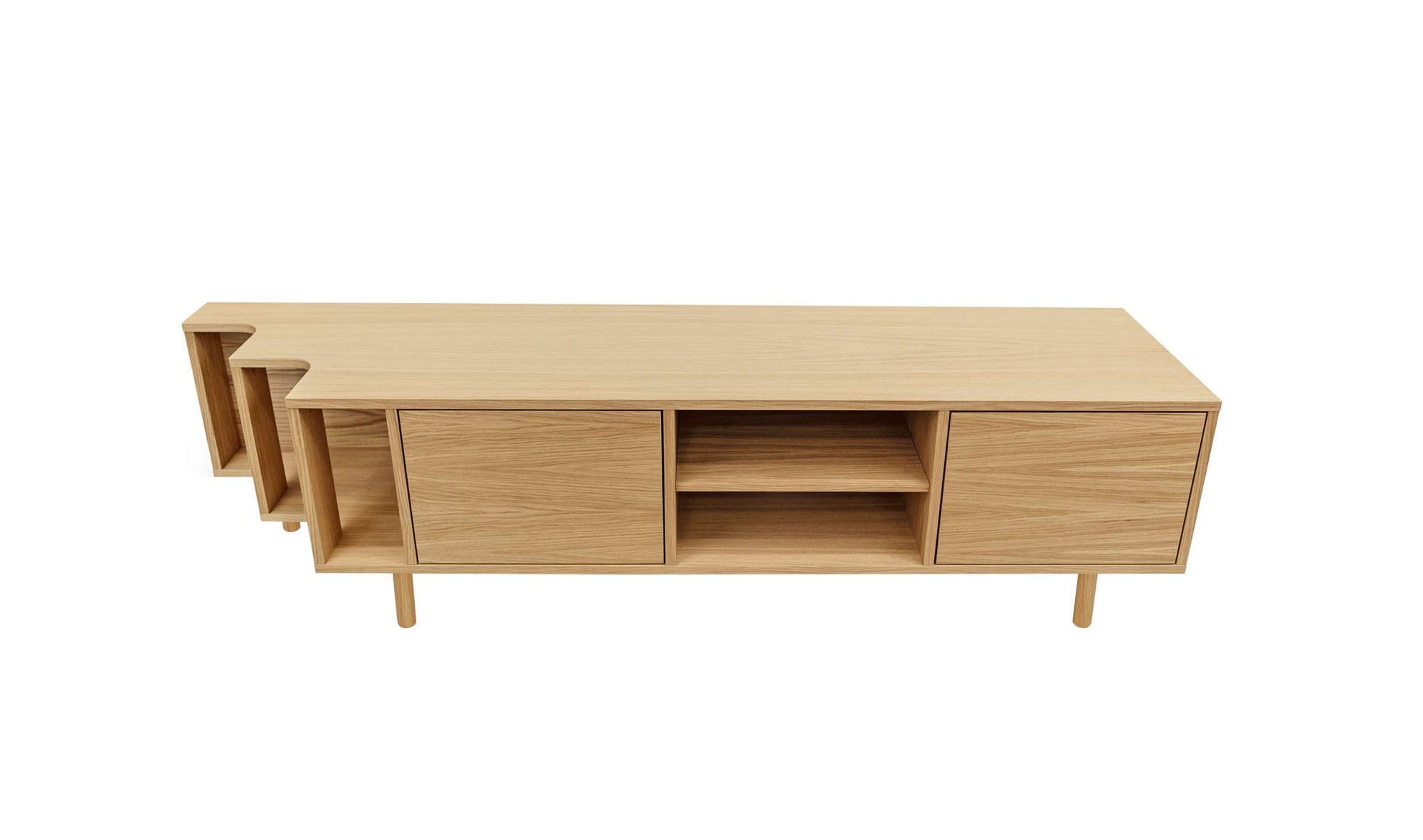 Woodman TV-Board »Shift«, mit Echtholzfurnier aus Eiche, Breite 189 cm, mit Push-to-Open