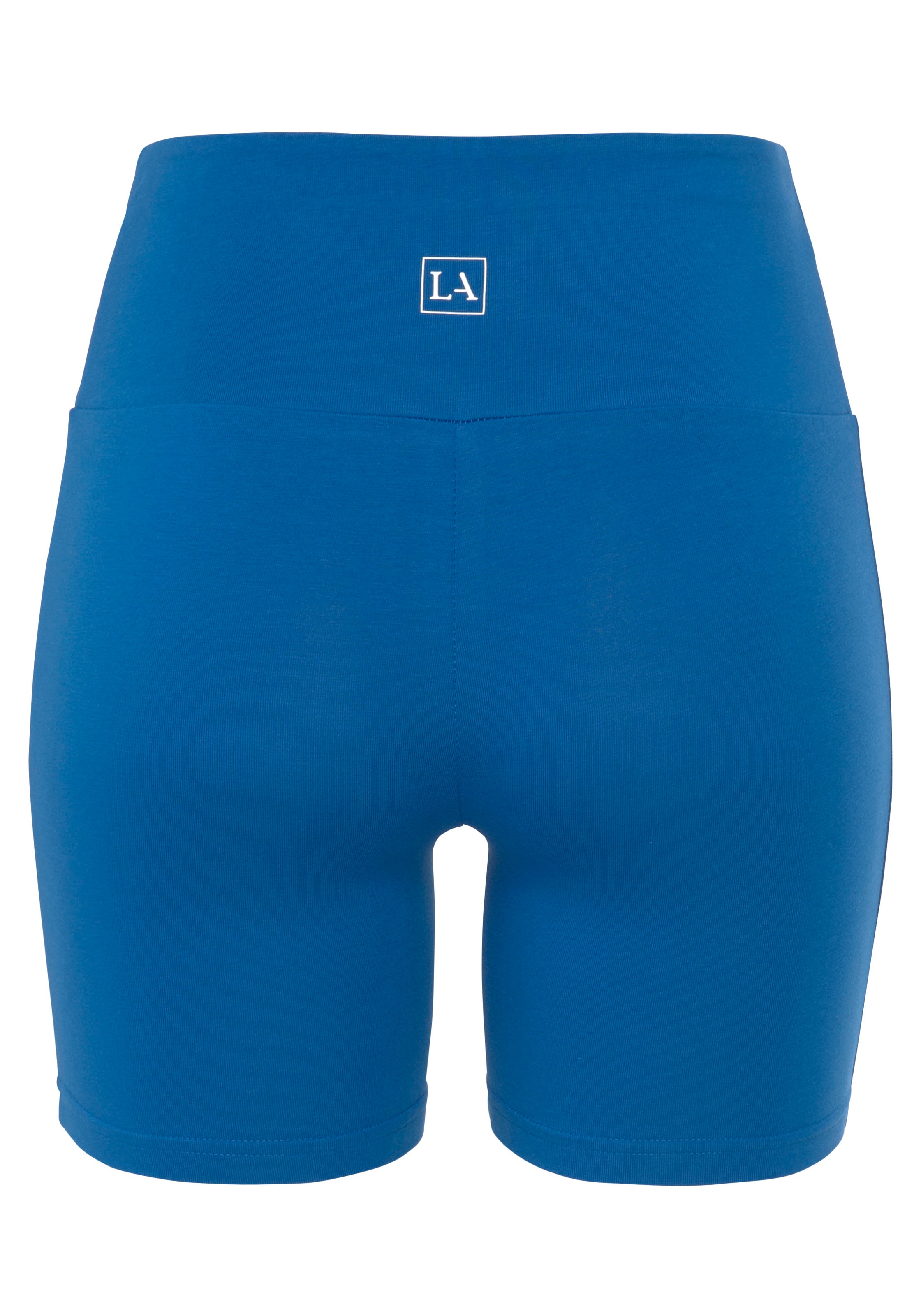 LASCANA Shorts, mit breitem Bündchen und Logodruck, Loungewear