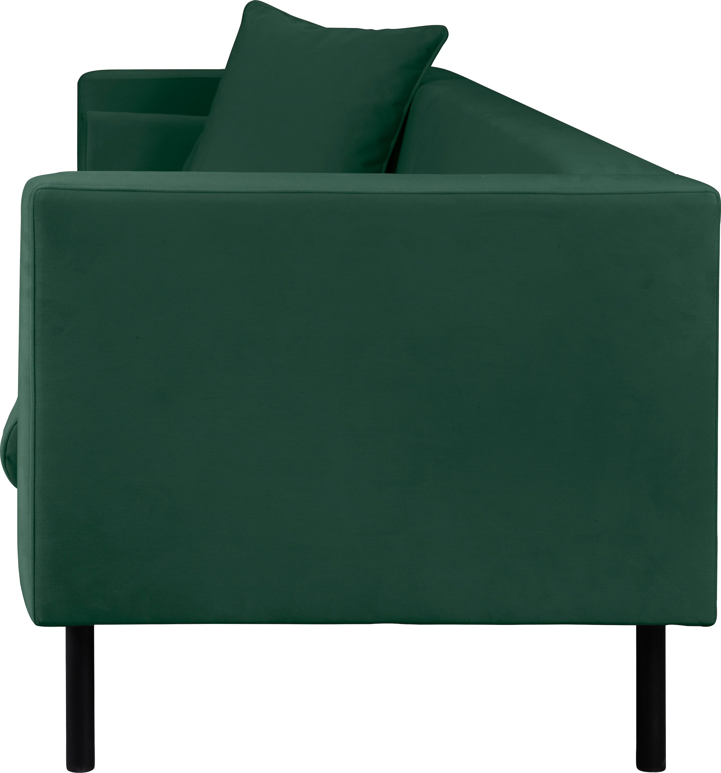 Guido Maria Kretschmer Home&Living 3-Sitzer »Lillibeth Designsofa mit Wellenunterfederung, Maße B/T/H: 218/74/83 cm«, Zierkissen als Wendekissen, Bezug Samtoptik oder Cord