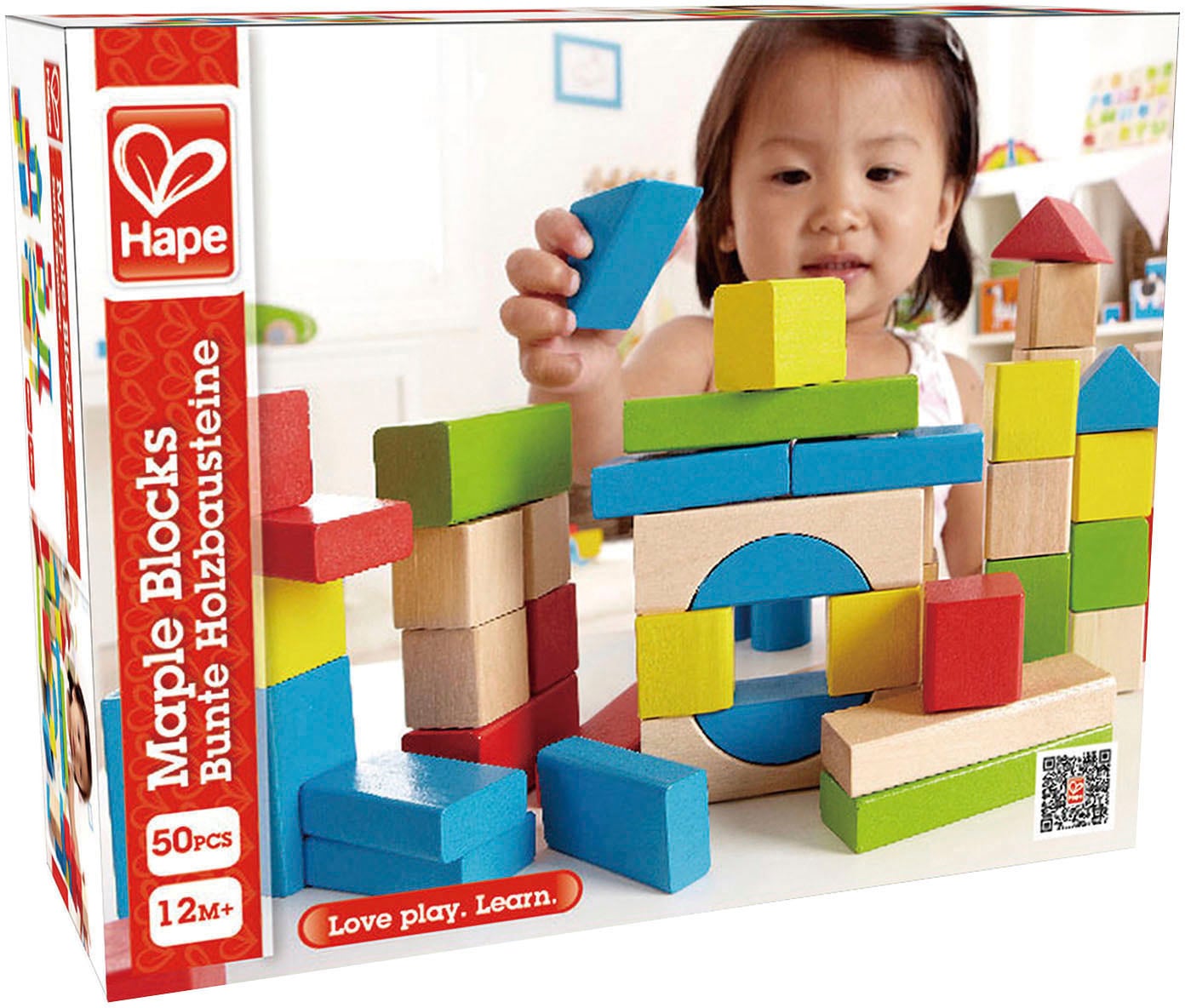 Hape Spielbausteine »Bunte Holzbausteine«, (Set, 50 St.), FSC®- schützt Wald - weltweit