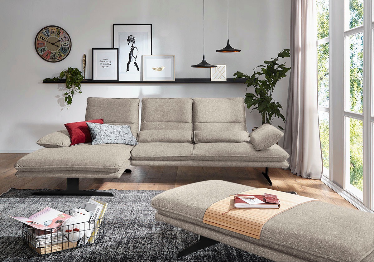 W.SCHILLIG Ecksofa »broadway, Designsofa mit tollem Sitzkomfort«, Sitztiefe günstig online kaufen
