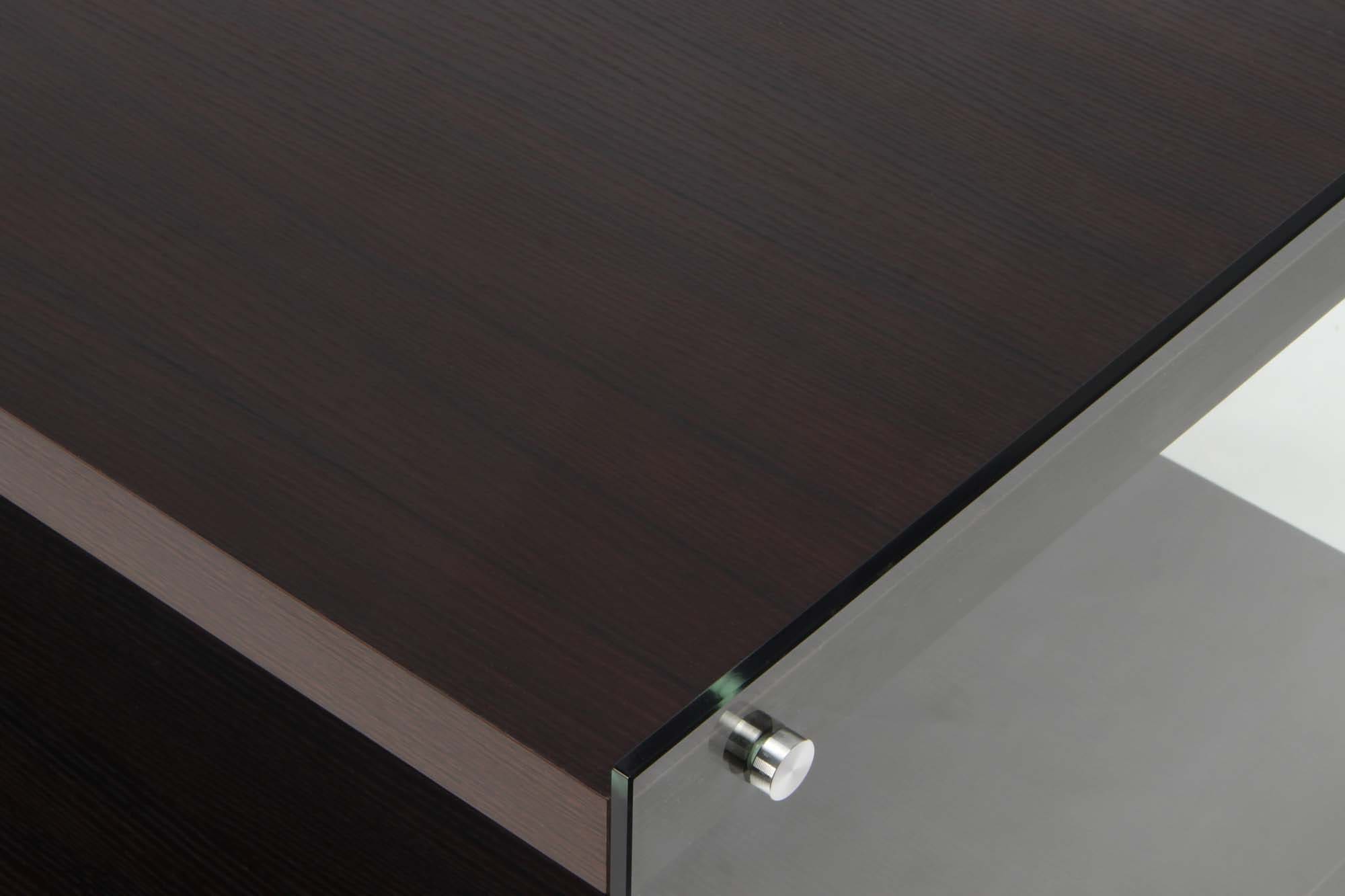 Kayoom TV-Schrank »TV-Tisch Elementary, eckige Form, viel Ablagefläche« 1 Stk. tlg. TV-Tisch, gehärtetes Glas, pflegeleicht