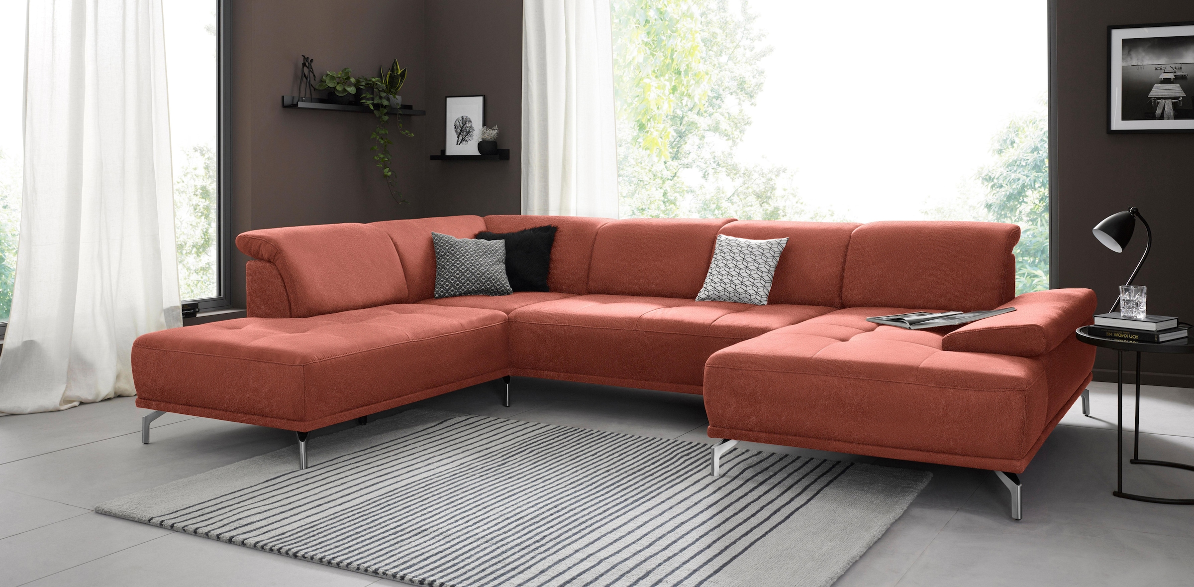 Home affaire Wohnlandschaft »Caluna« Inkl.Sitztiefenverstellung, wahlweise günstig online kaufen