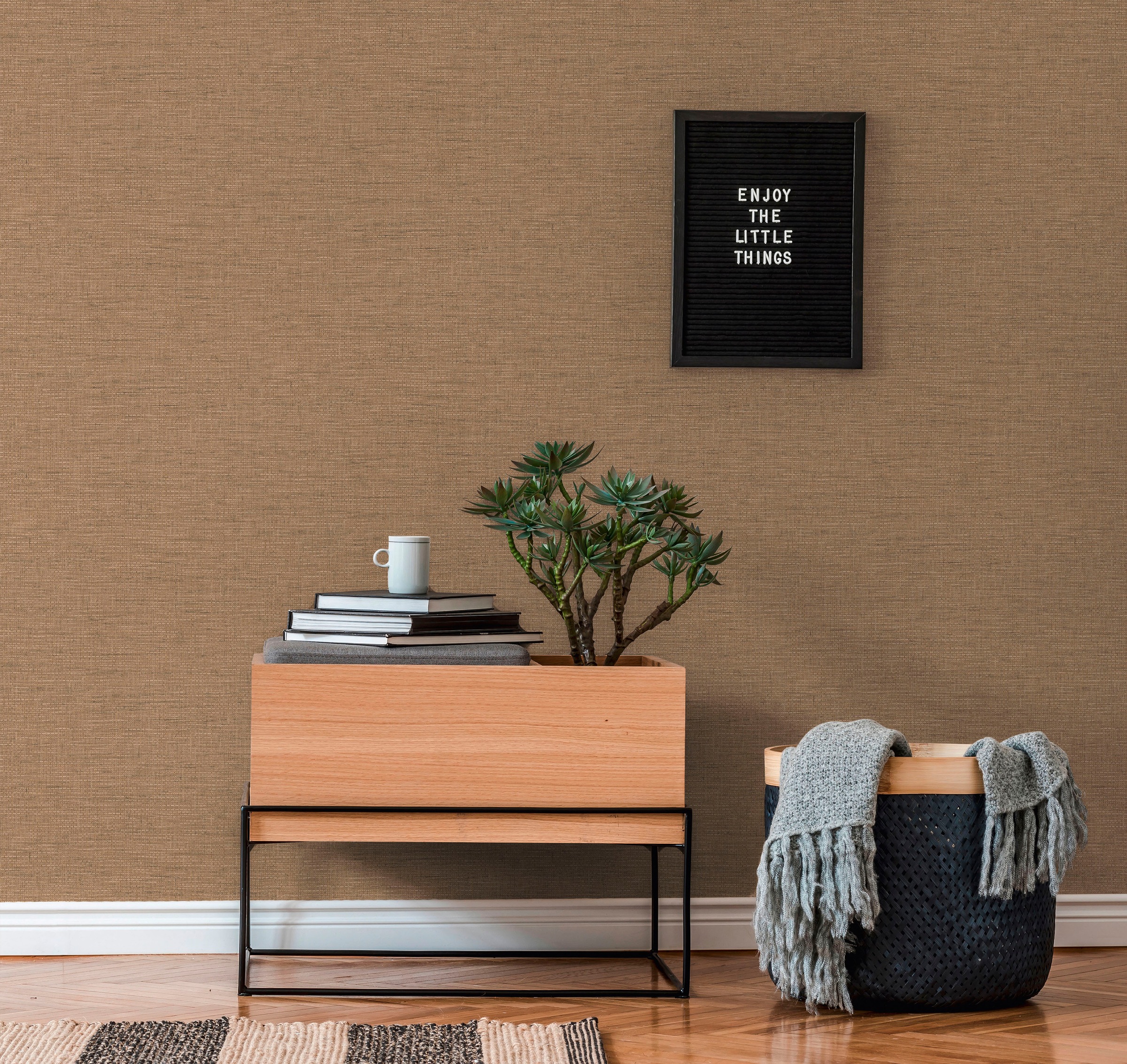 living walls Vliestapete »Desert Lodge«, Flechtoptik-Leinenoptik-Strukturmuster, Tapete Struktur Tapeten Wohnzimmer Schlafzimmer Küche Flur Design Büro