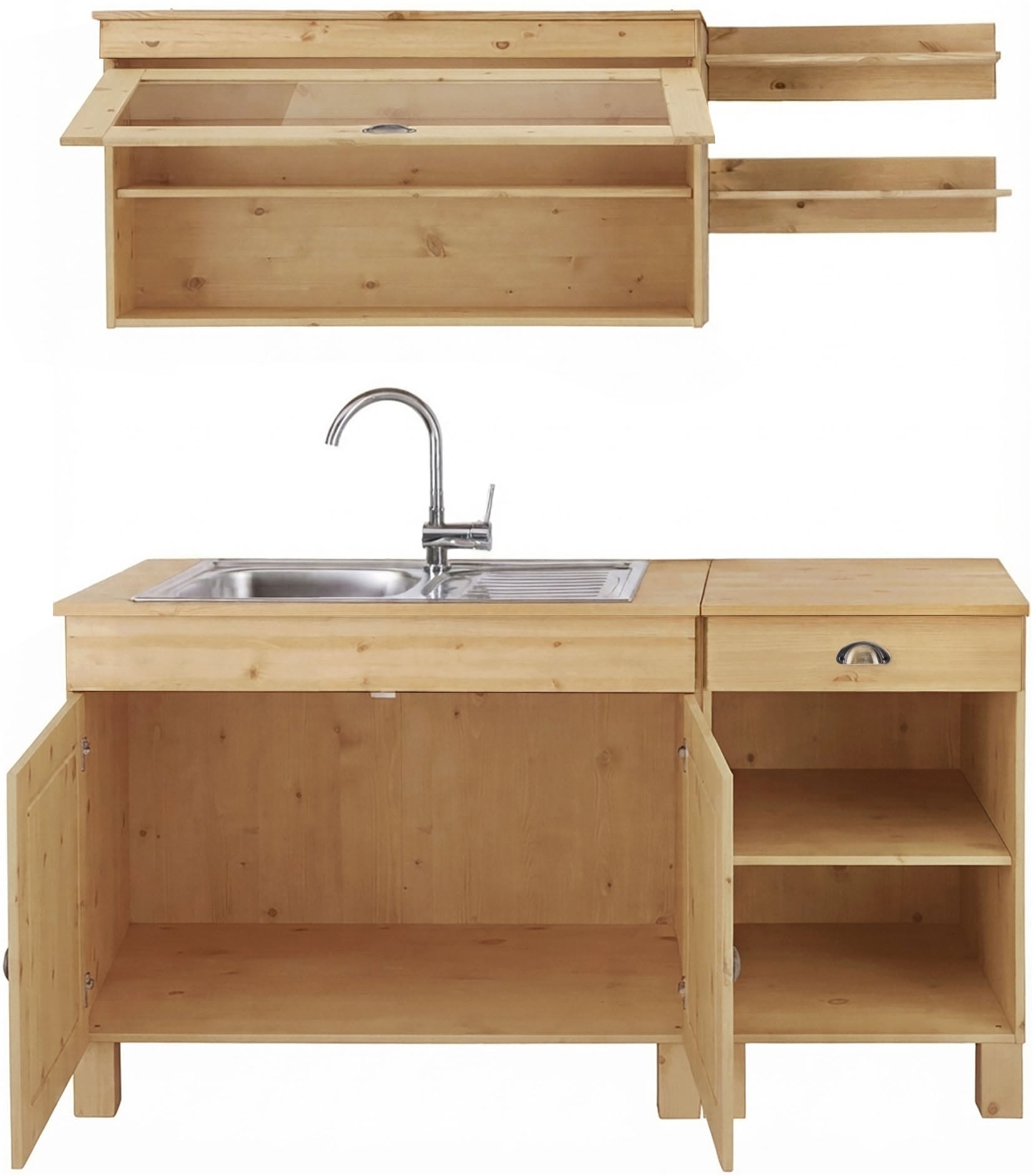 Home affaire Pantryküche »Oslo« Breite 150 cm, ohne E-Geräte