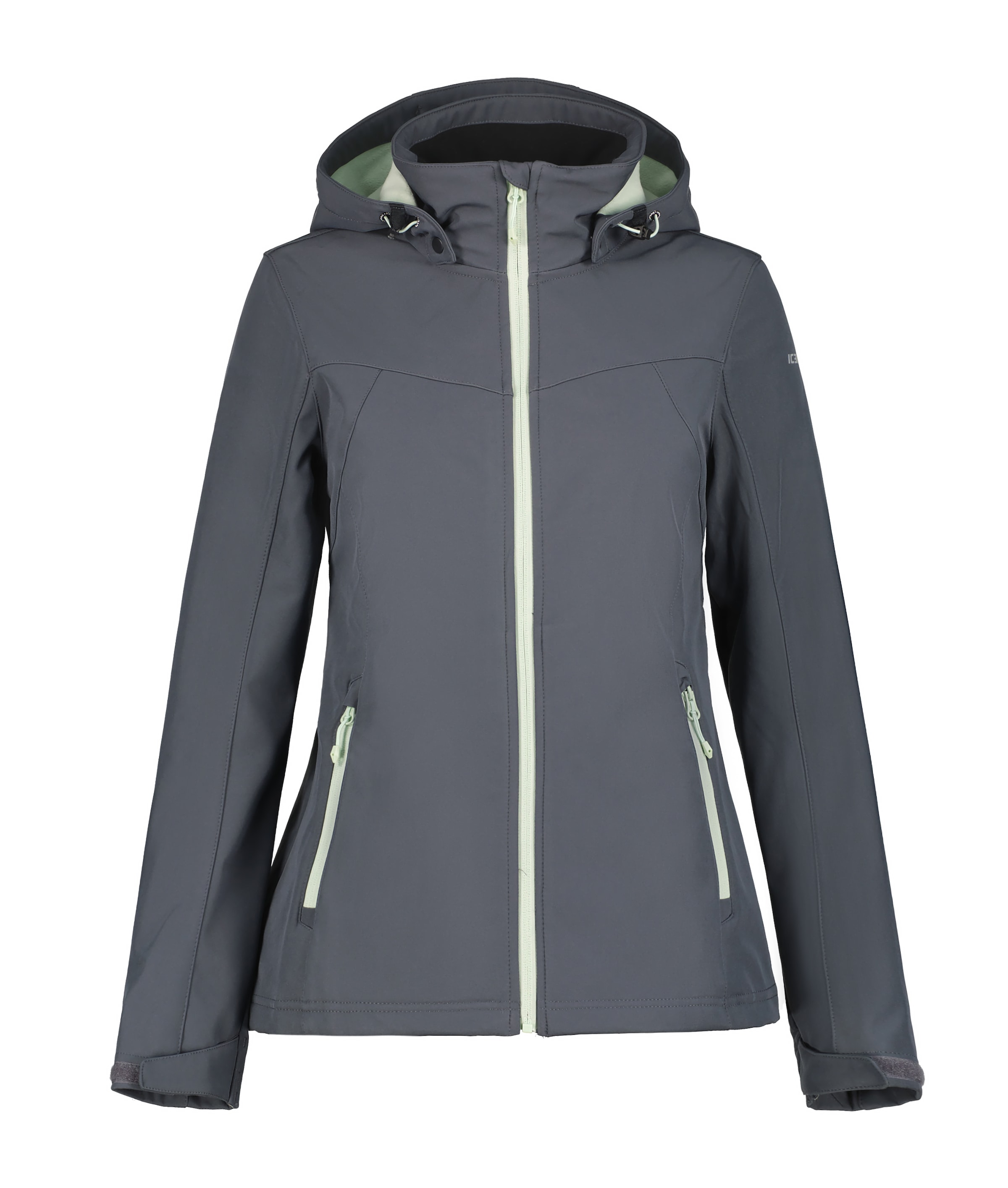 Icepeak Softshelljacke »D SOFTSHELLJACKE BRENHAM«, mit Kapuze, mit hohem Stehkragen