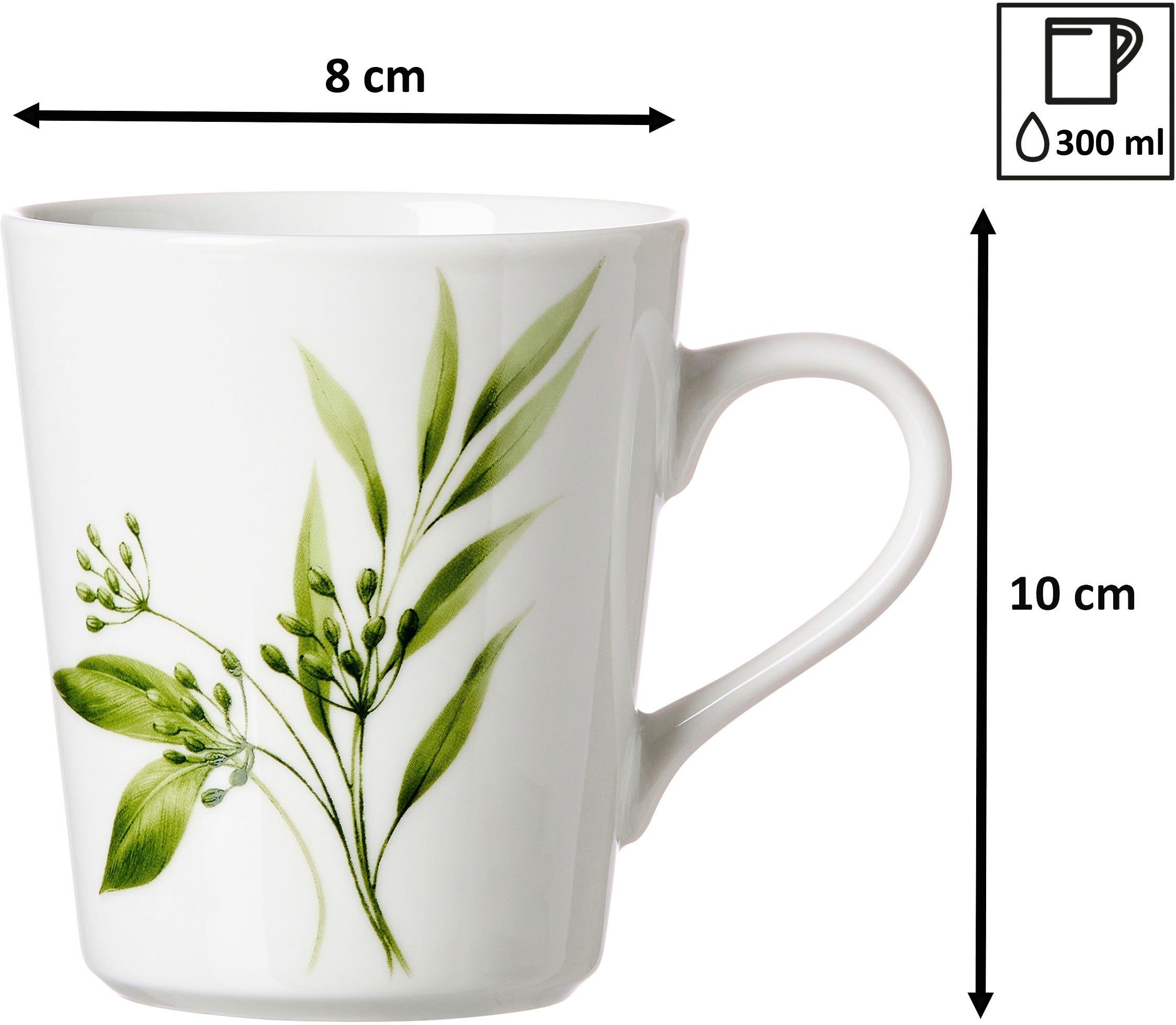 Ritzenhoff & Breker Becher »Evora, 6-teilig« Botanik-Motiv günstig online kaufen