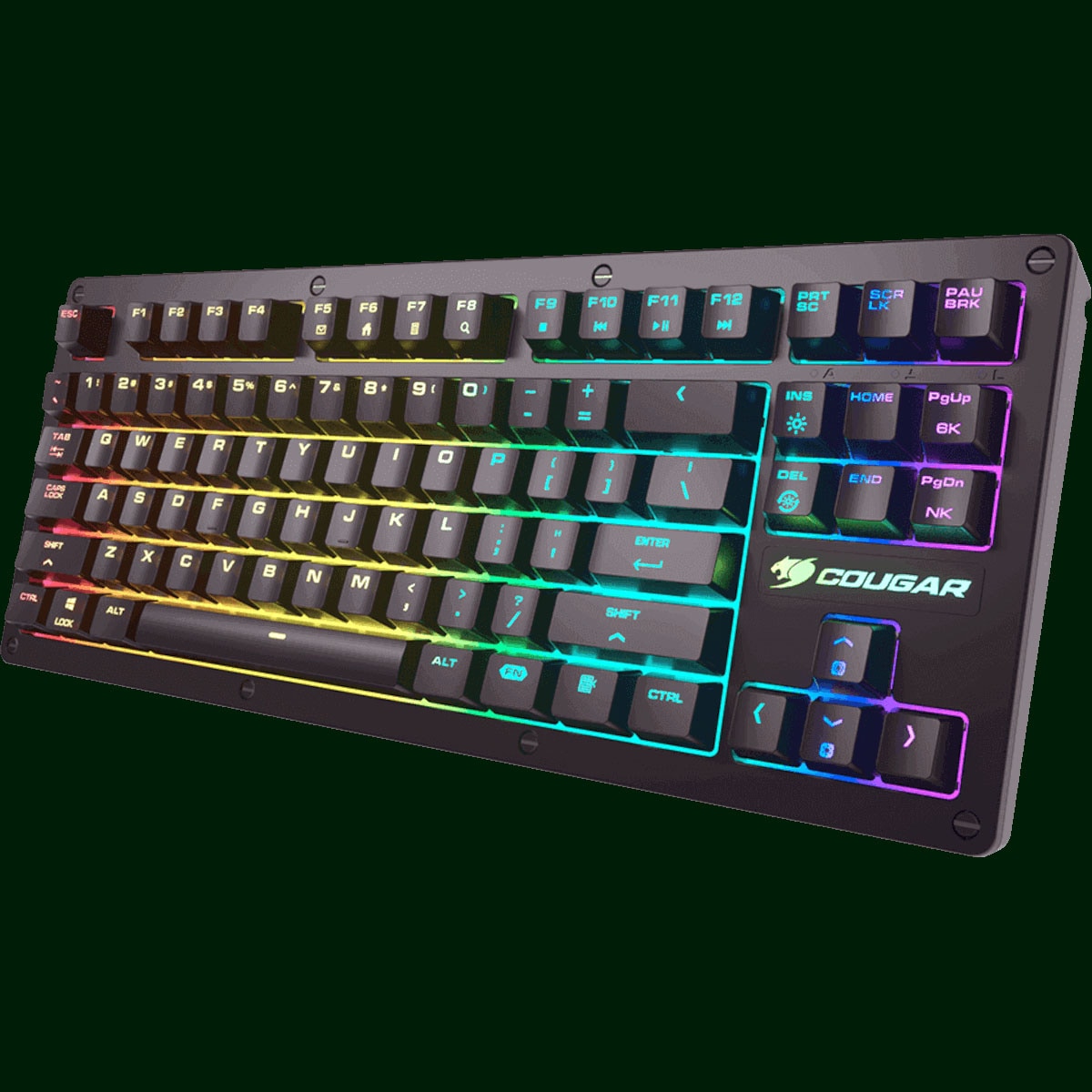Cougar Gaming-Tastatur »Puri TKL RGB« (Funktionstasten | Multimedia-Tasten | Schutzhülle | USB-Anschluss)