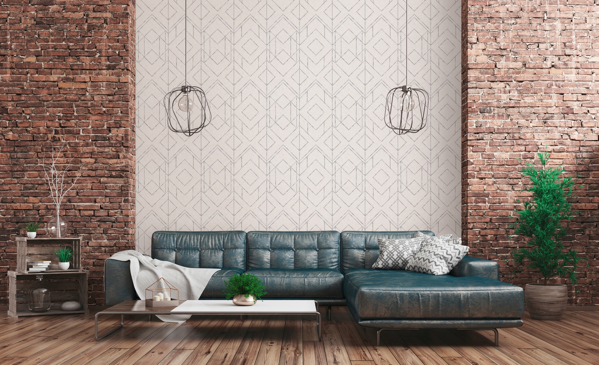 living walls Vliestapete »Metropolitan Stories, Ava New York«, geometrisch-grafisch-Motiv, Orientalische Tapete Geometrisch Tapeten Wohnzimmer Schlafzimmer Flur