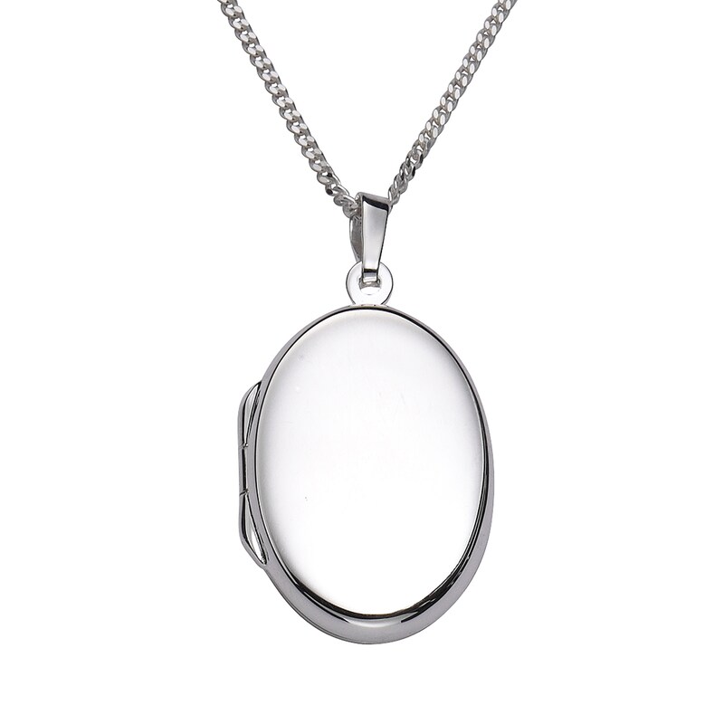 ZEEME Kette mit Anhänger »925/- Sterling Silber Medaillon« weiß 45cm Hochglanzpolierte Oberfläche