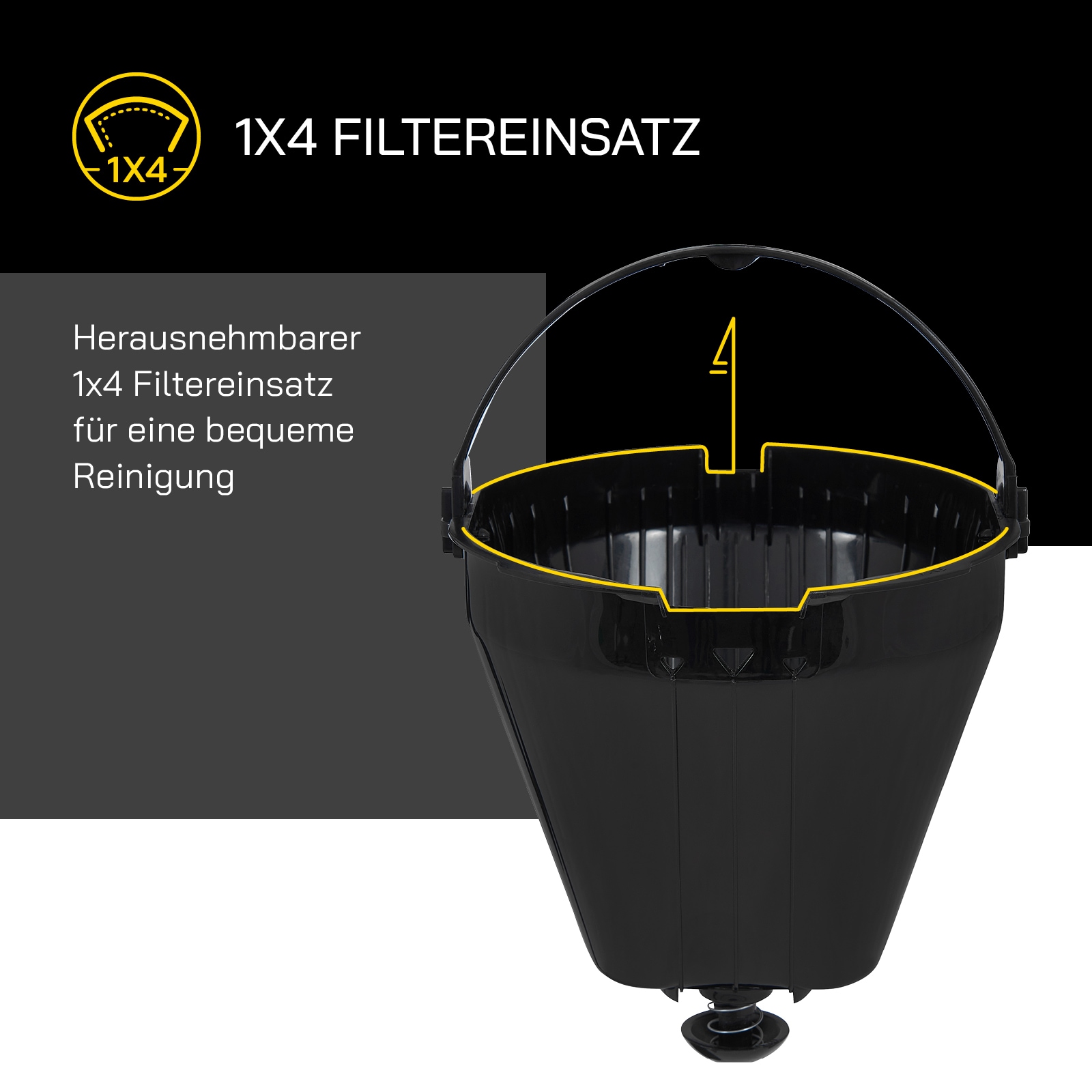 Gutfels Filterkaffeemaschine »COFFEE 3300 C«, 1,5 l Kaffeekanne, Papierfilter, 1x4, 1,50 L Glaskanne, 1080 Watt