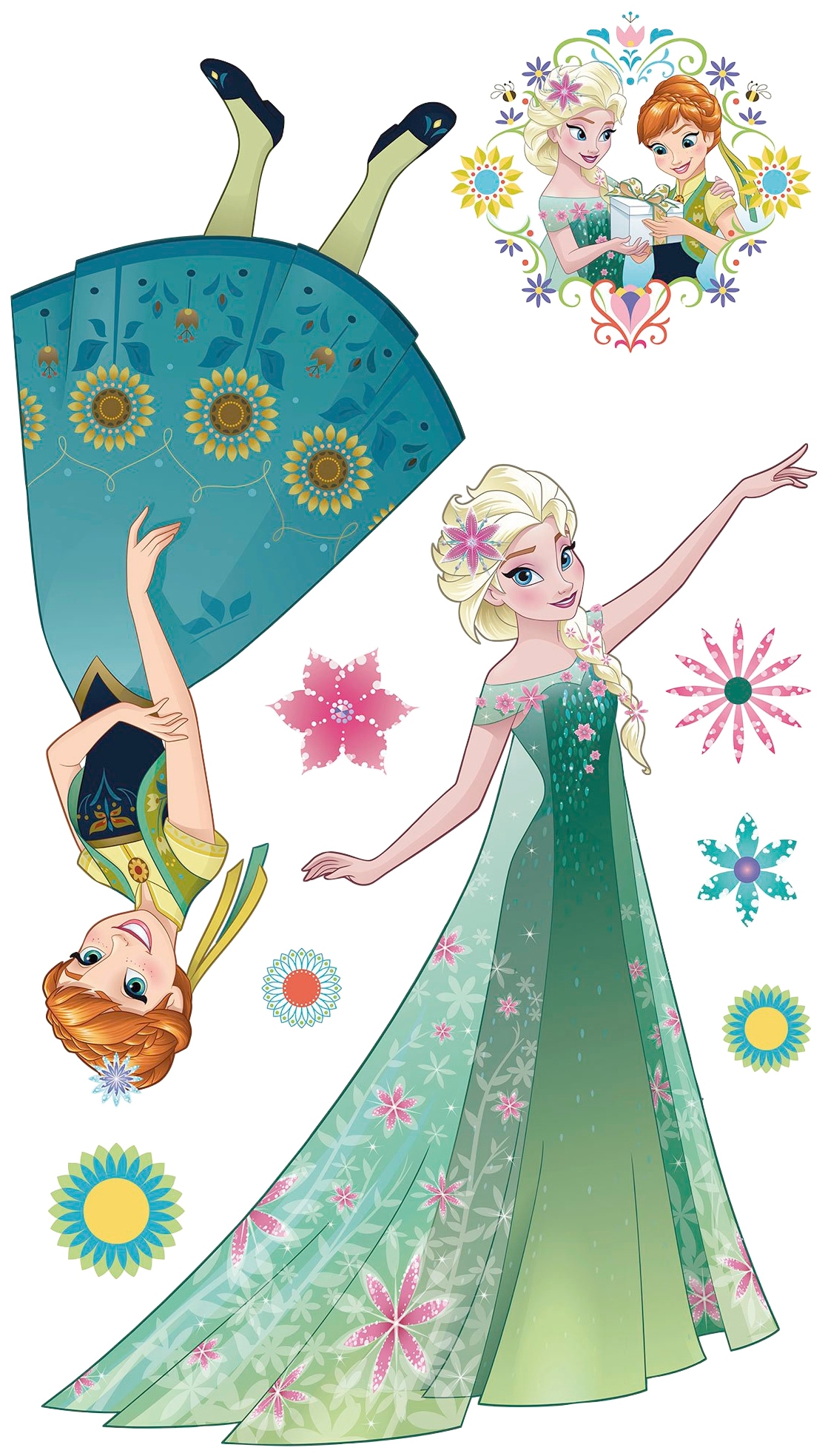 Disney Wandtattoo Die Eiskönigin Frühling Xxl Grün 127 x 200 cm 612432 günstig online kaufen