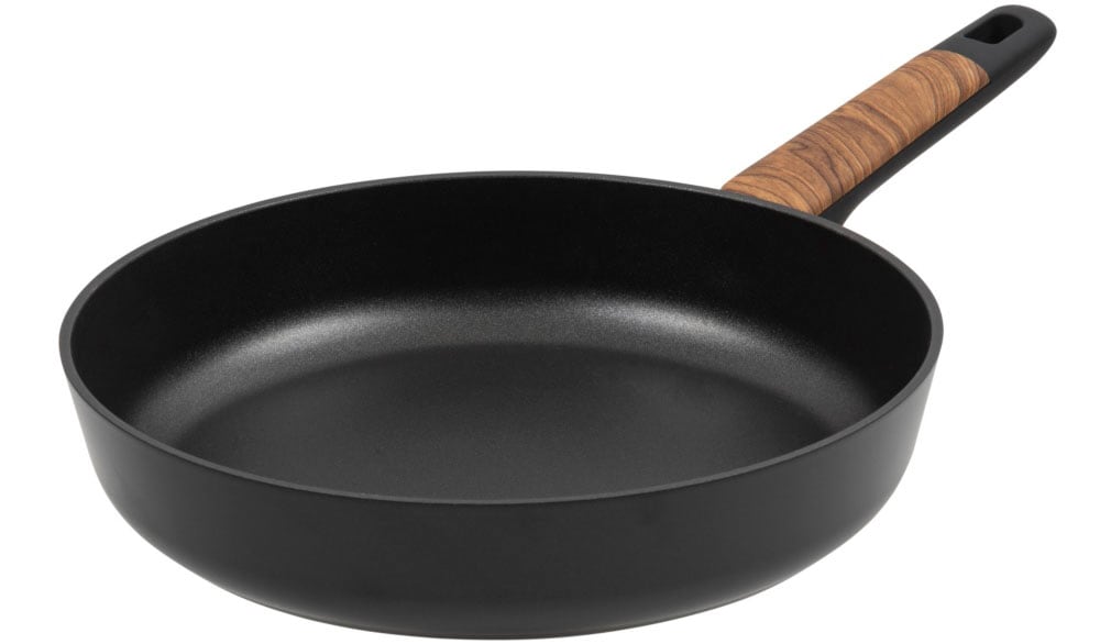 RESTO Kitchenware Bratpfanne »Mon, Universalpfanne antihaftbeschichtet und spülmaschinenfest«, Aluminium, (1 tlg.), mit verstärktem Boden und ergonomischem Griff in Holzoptik