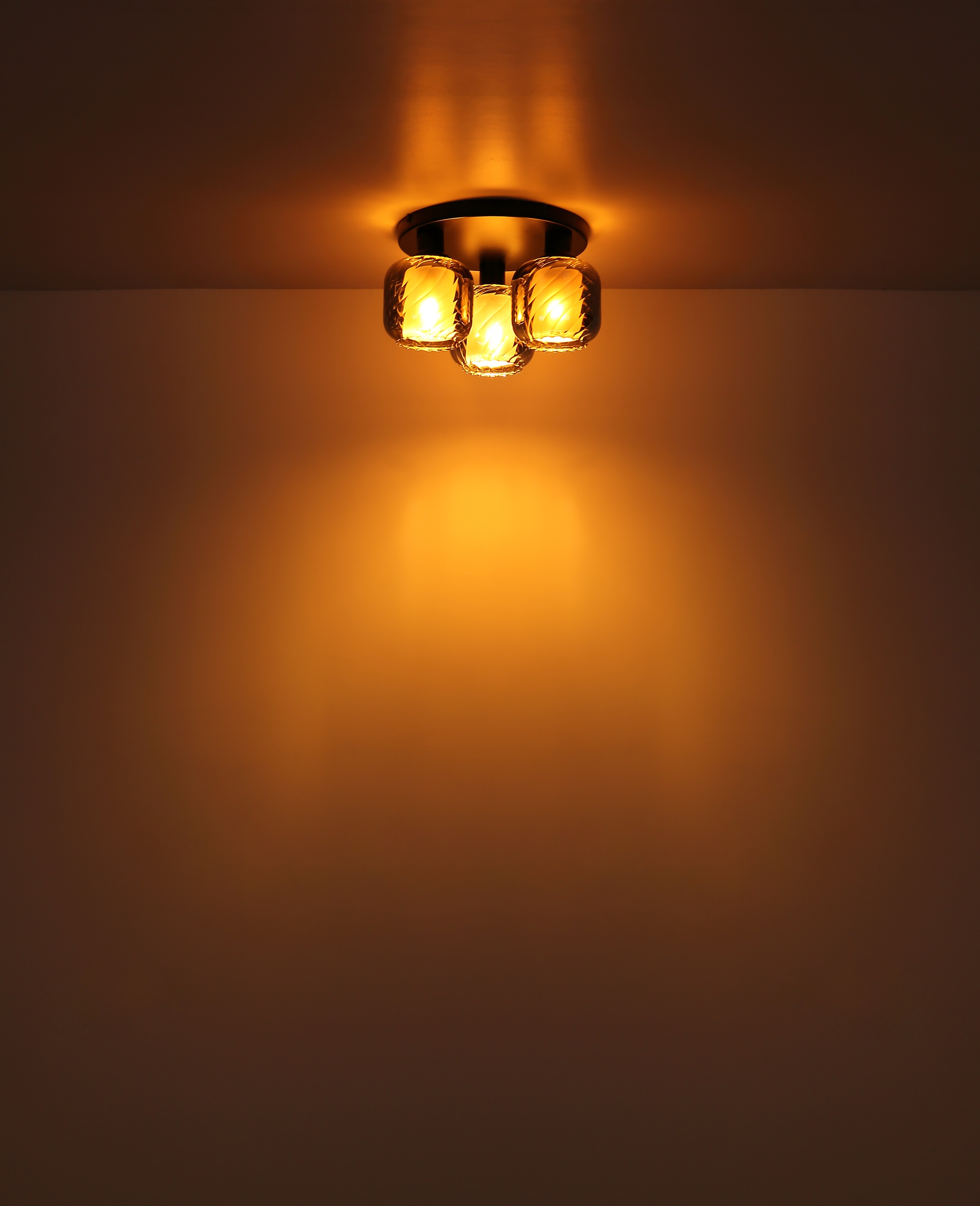 GLOBO LIGHTING Deckenleuchte »XIA«, Leuchtmittel E27 | ohne Leuchtmittel, Deckenlampe/Metall/Glas rauchfarben/Wohnzimmer/Flur