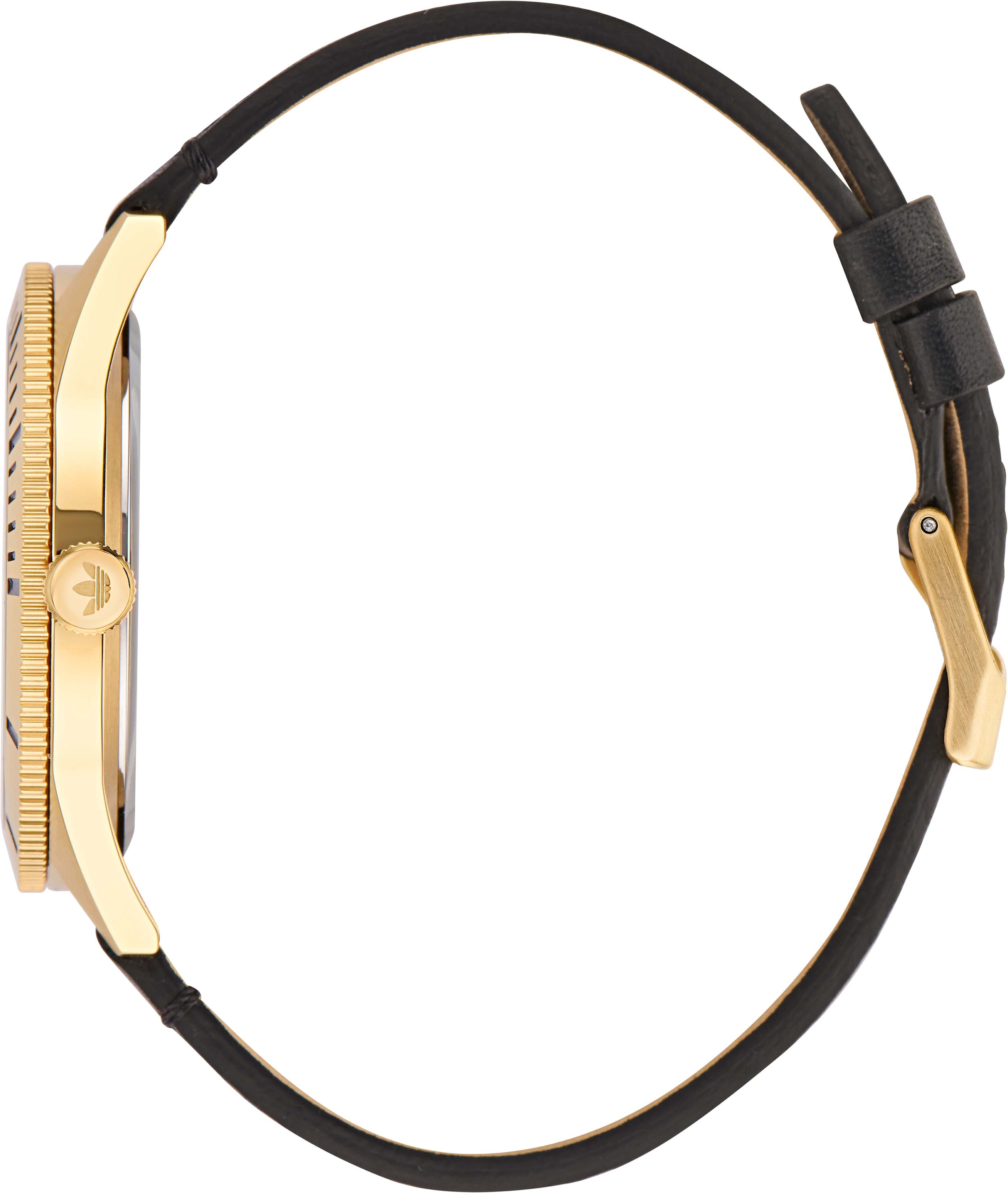 adidas Originals Quarzuhr »EDITION THREE«, Armbanduhr, Damenuhr, Herrenuhr, unisex, analog, Lederarmband
