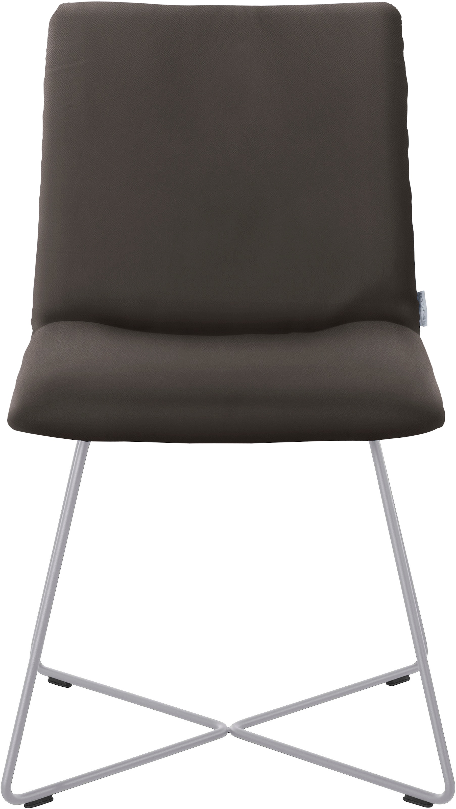 W.SCHILLIG Polsterstuhl »jakob«, Longlife Xtra-Leder Z59, mit Drahtrohrgestell in Silber matt