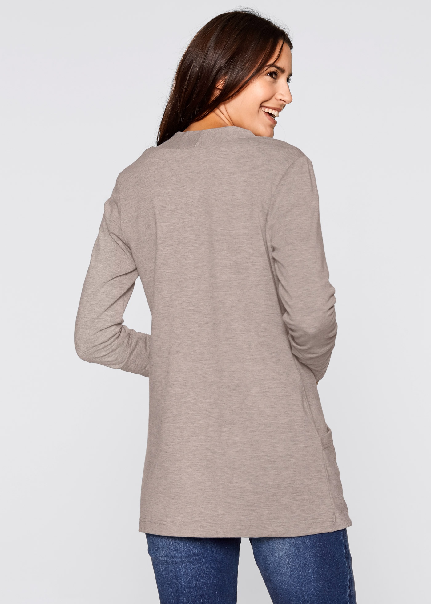 bonprix Shirtjacke figurumspielende Passform, Langarm, für Freizeit, aus Viskose