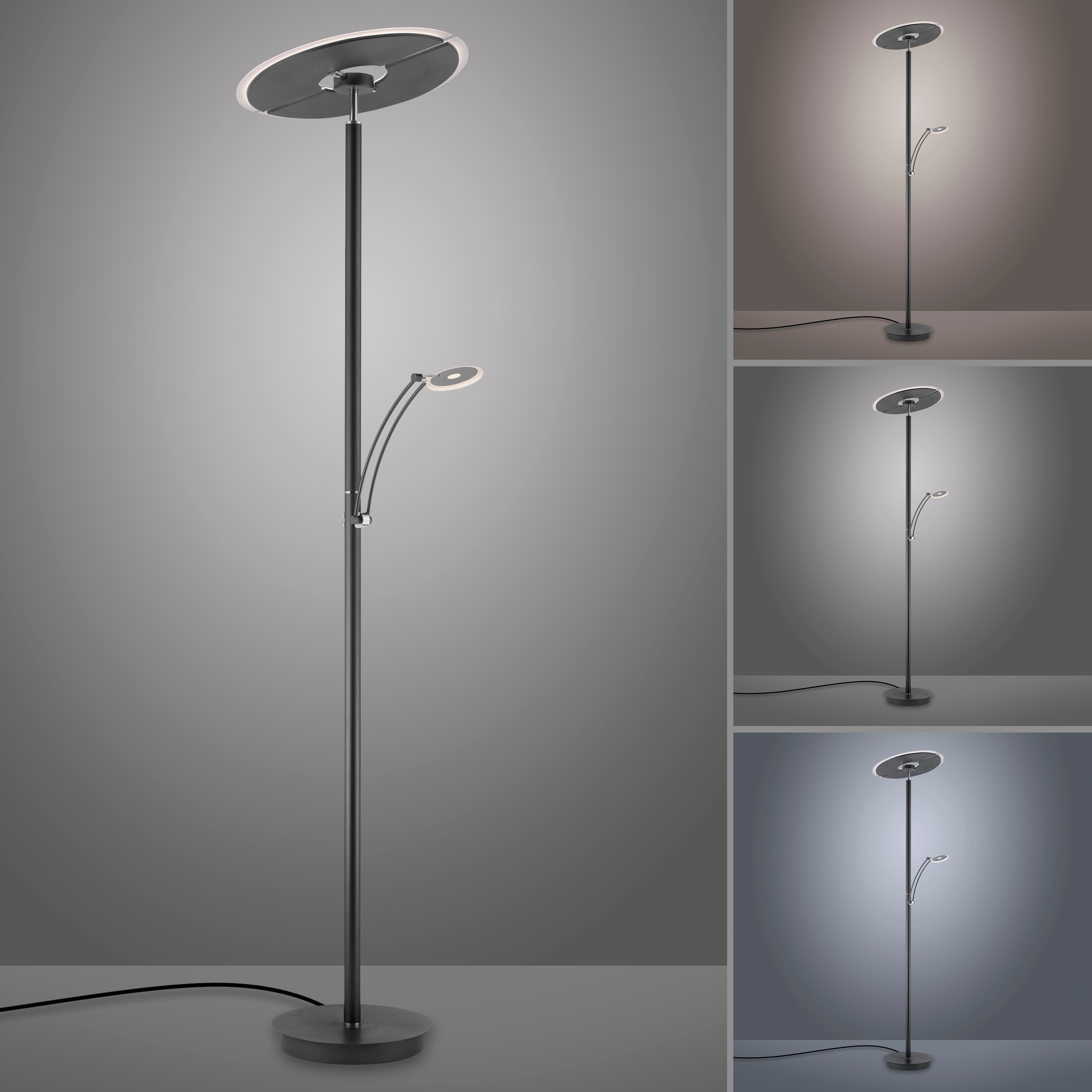Paul Neuhaus Stehlampe »ARTUR«, 2 flammig, Leuchtmittel LED-Board | LED fest integriert, CCT-tunable white, dimmbar über Tastdimmer