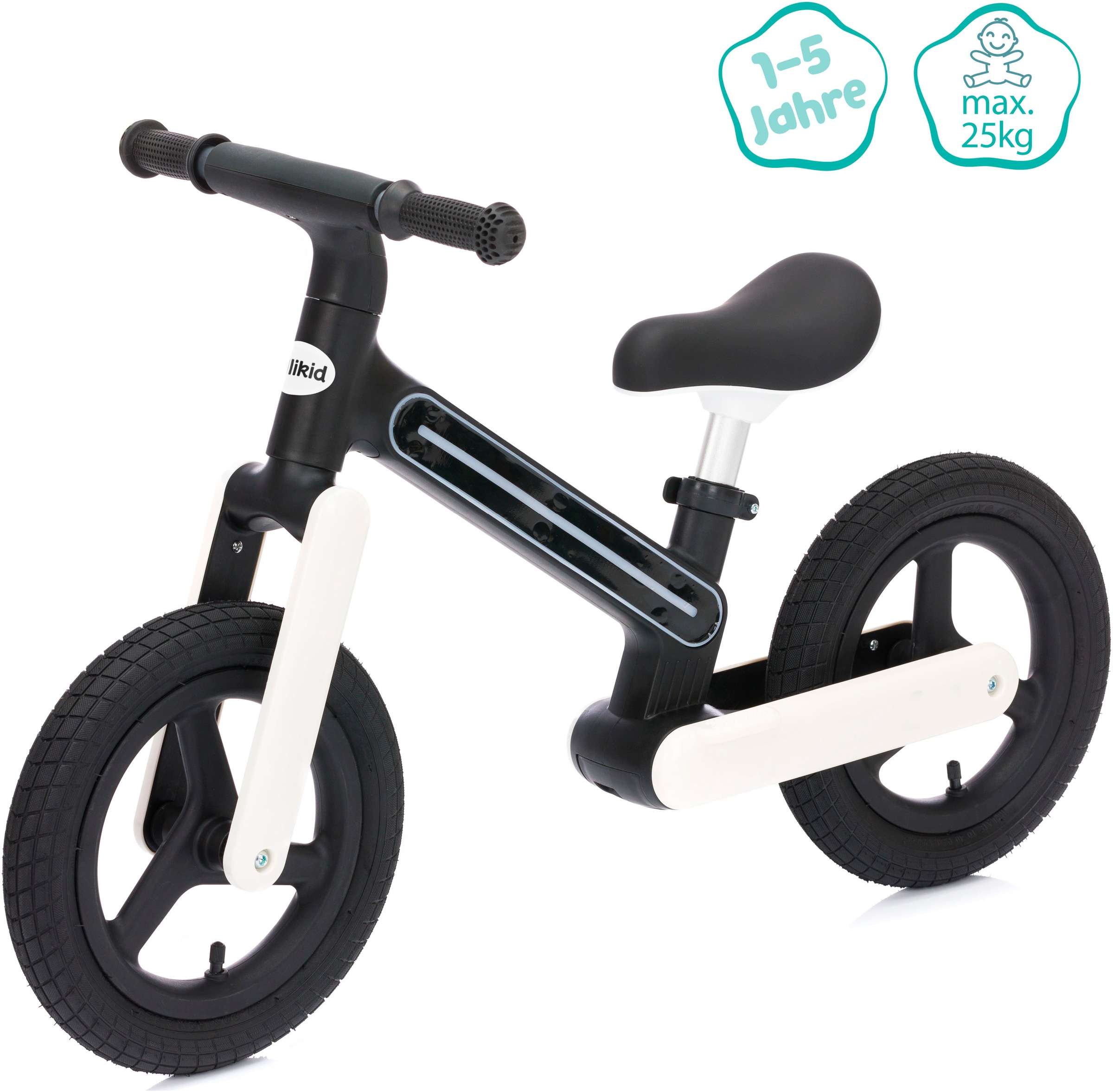 Fillikid Laufrad »Balance Bike Flash schwarz« mit Luftreifen günstig online kaufen