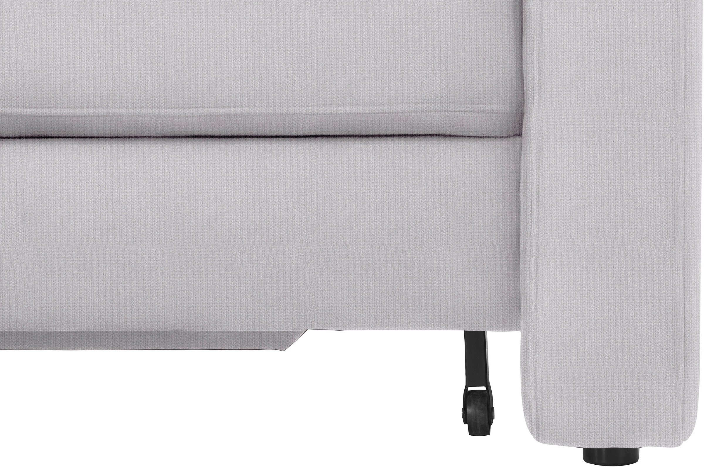sit&more Ecksofa »Bologna L-Form«, Kopfteilverstellung, wahlweise mit Bettfunktion und Schubkasten