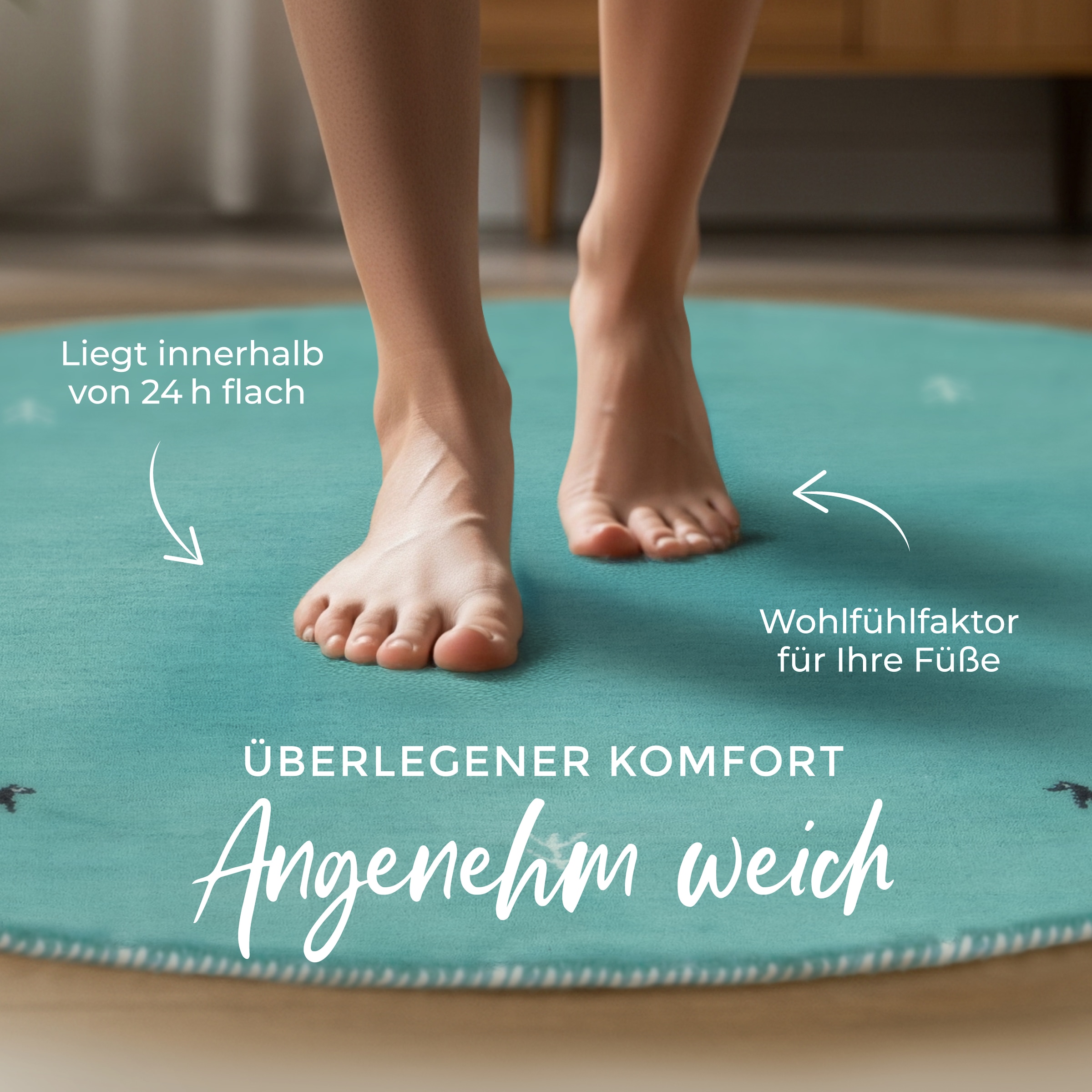 carpetfine Wollteppich »Gabbeh Uni« rund 15 mm Höhe reine Wolle handgewebt, Gabbeh Tiermotiv warmes Raumklima viele Größen