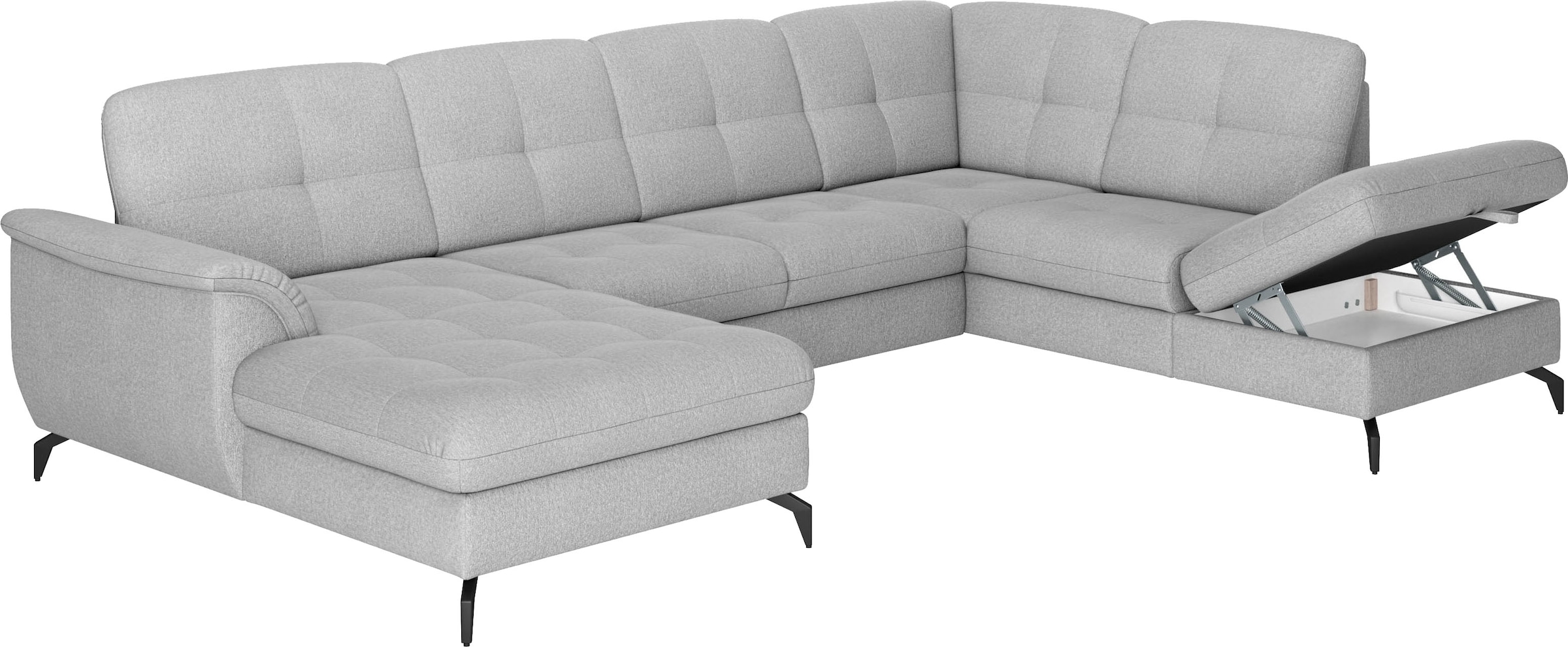 sit&more Wohnlandschaft »Zora U-Form«, wahlweise mit Bettfunktion und Bettkasten