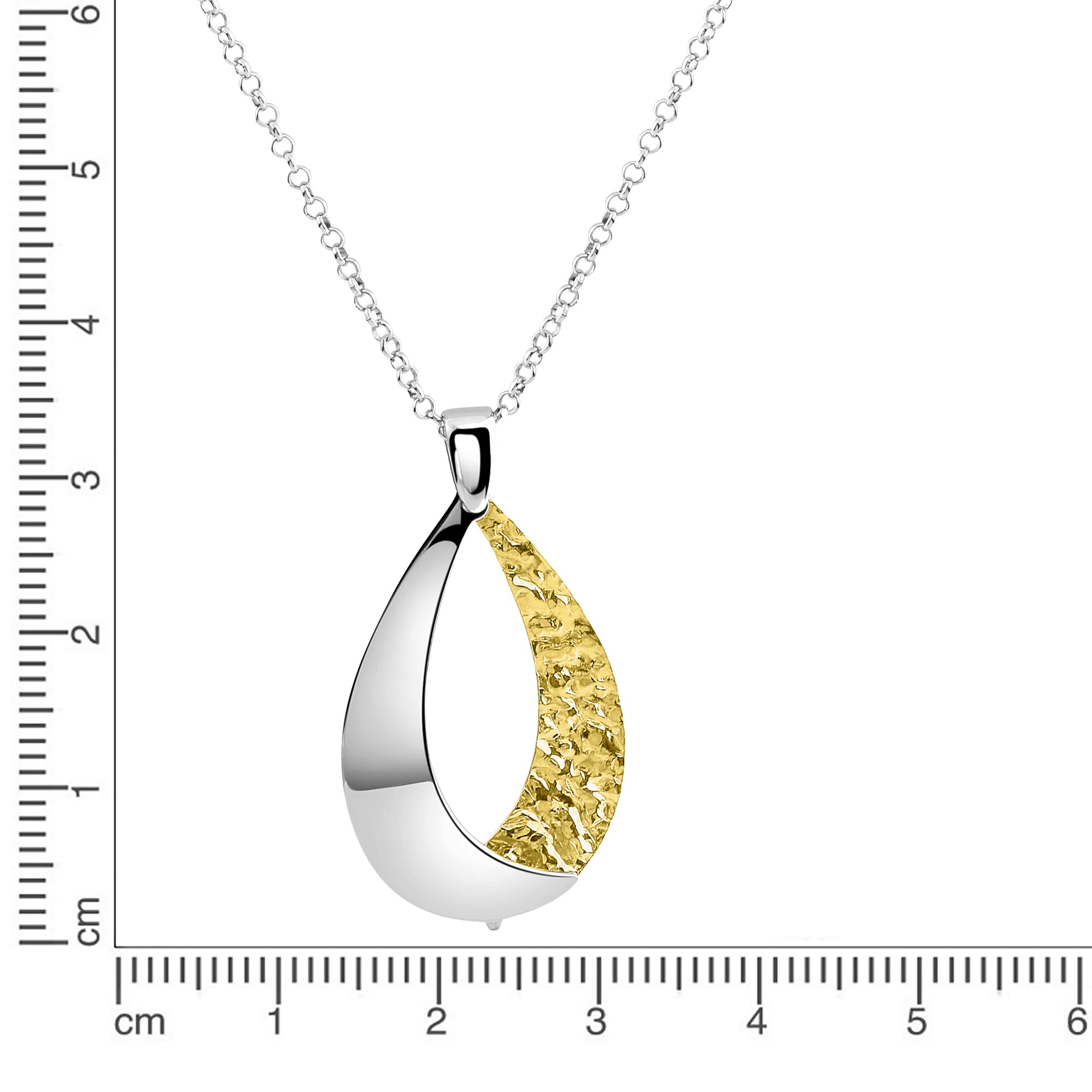 Zeeme Kette mit Anhänger »925/- Sterling Silber bicolor«