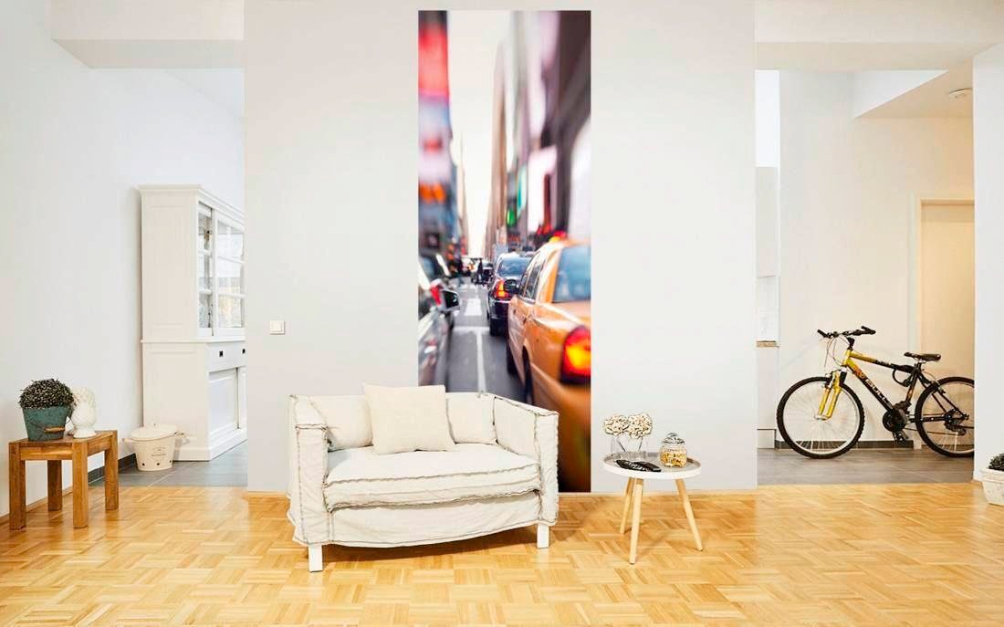 living walls Fototapete »Yellow Cab New York City«, Fototapete New york Taxi Traffic Bunt 1,00 m x 2,80 m