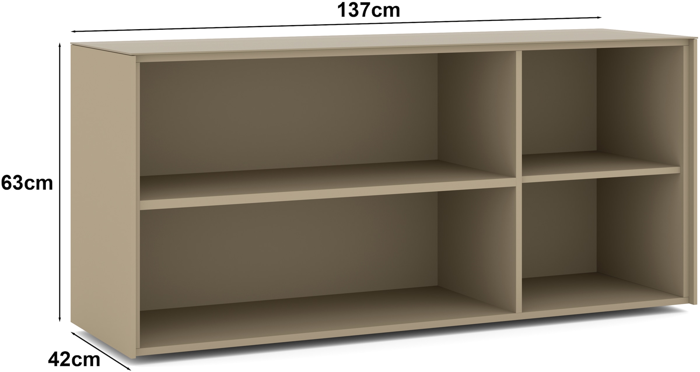 set one by Musterring Lowboard »reno-Dielen« 1 Stk. tlg. Mit Gleitern und in verschiedenen Farben erhältlich