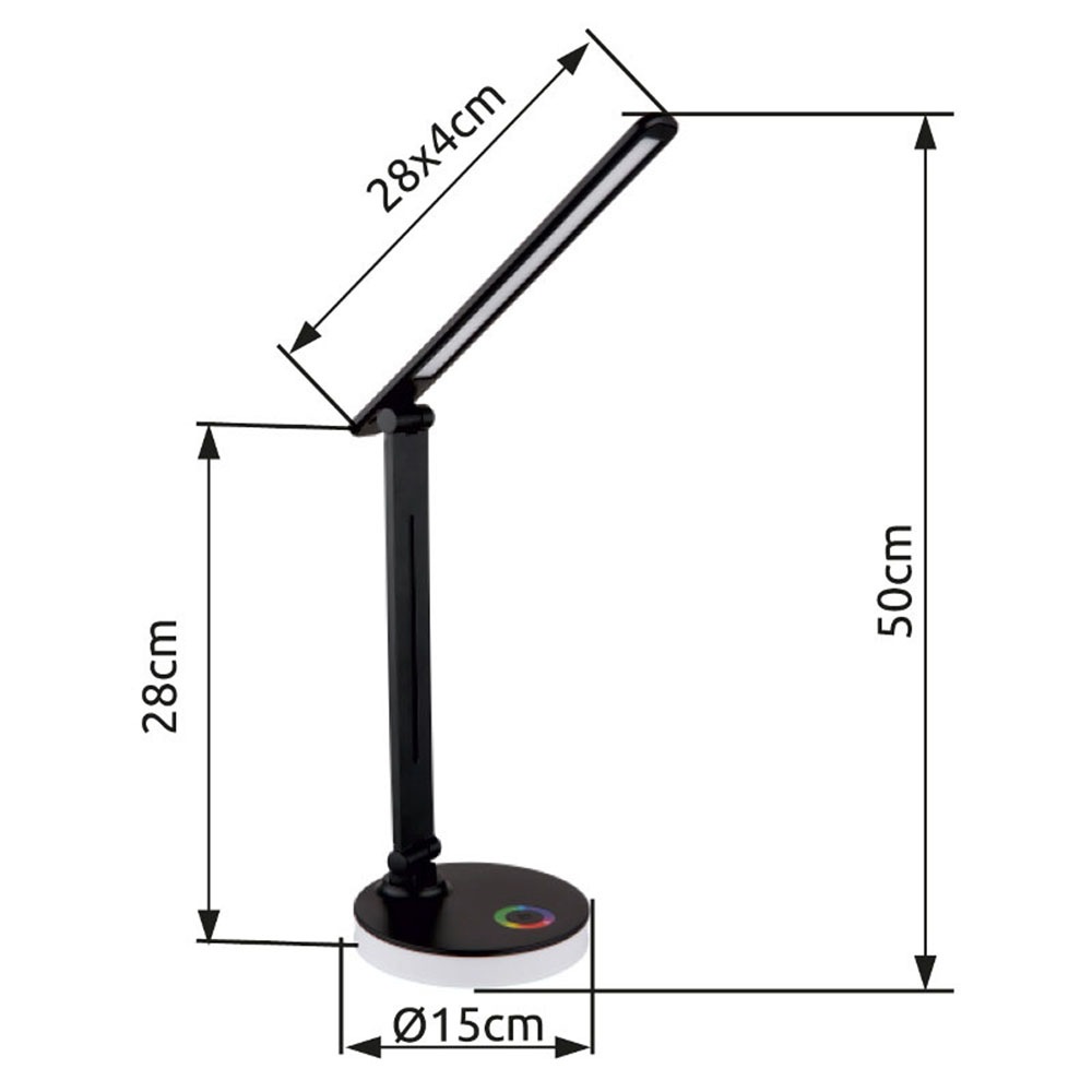 GLOBO LIGHTING LED Tischleuchte »GERALDO«, Leuchtmittel LED-Modul | LED fest integriert, Tischlampe/Arbeitszimmer/Bürotischleuchte/beweglich