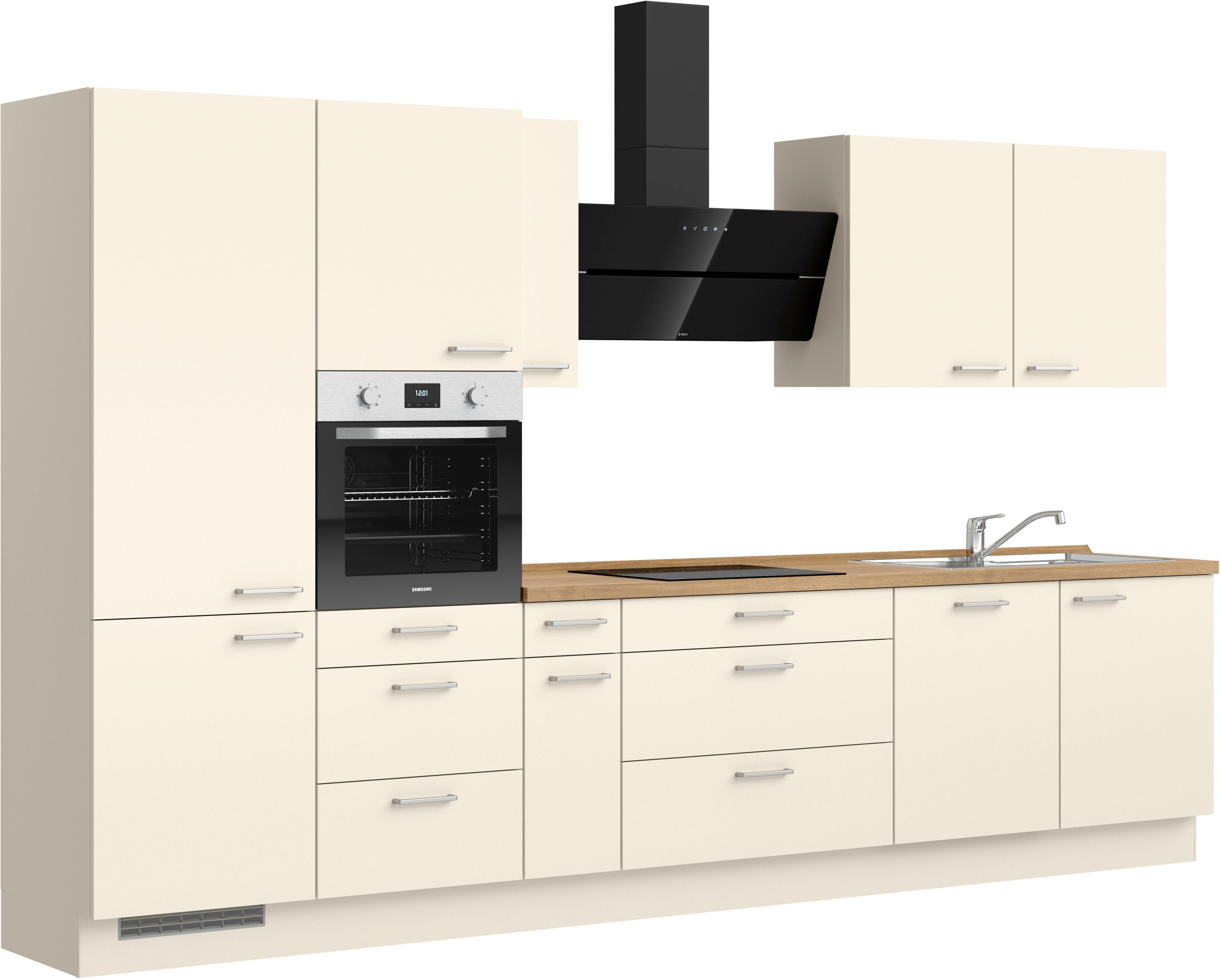 nobilia® Küchenzeile »"Touch II"«, vormontiert, Ausrichtung wählbar, Breite 360 cm, wahlw. mit E-Geräten